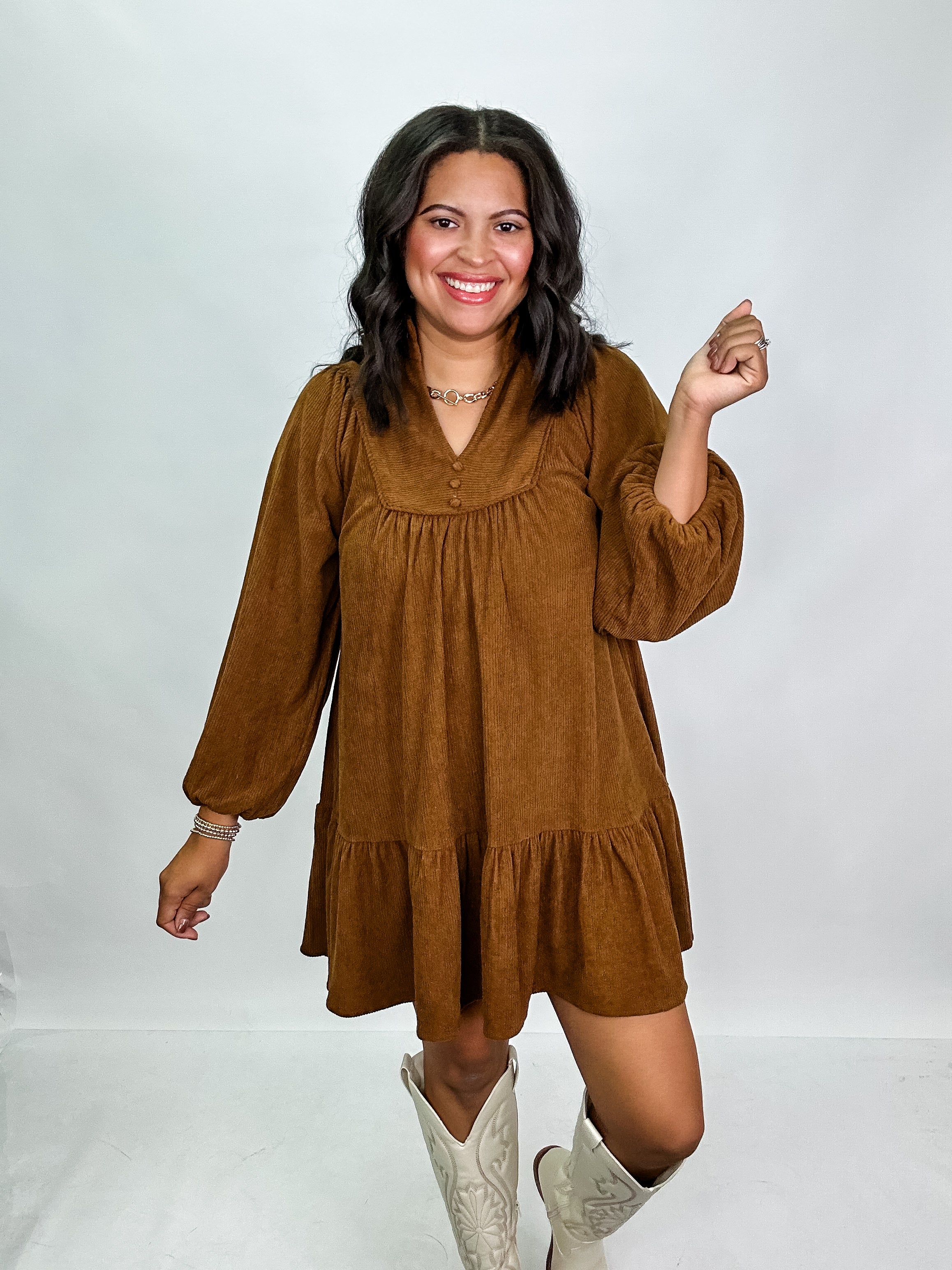 Chestnut Cord Dress