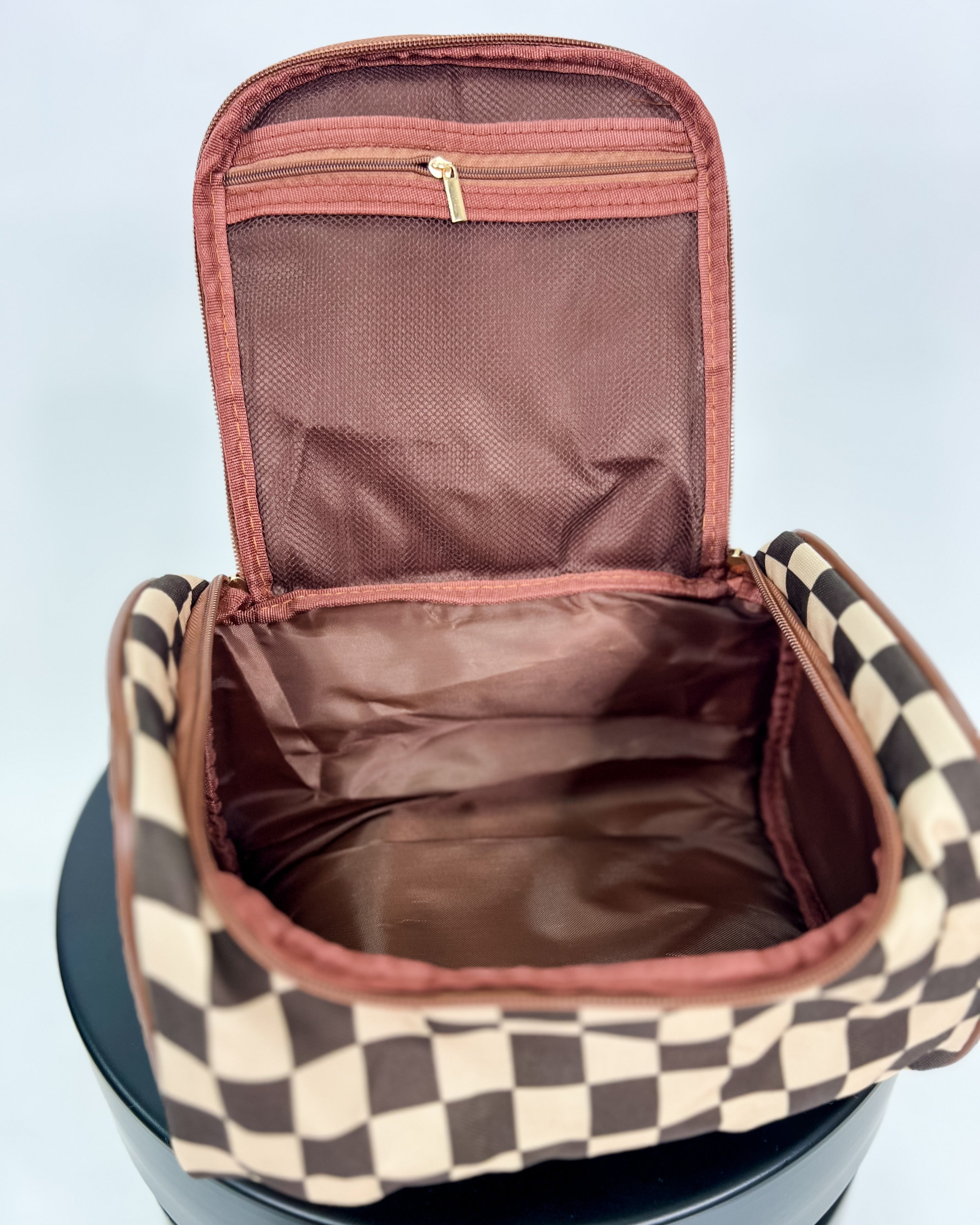 Zip Top Makeup Bag with Handle