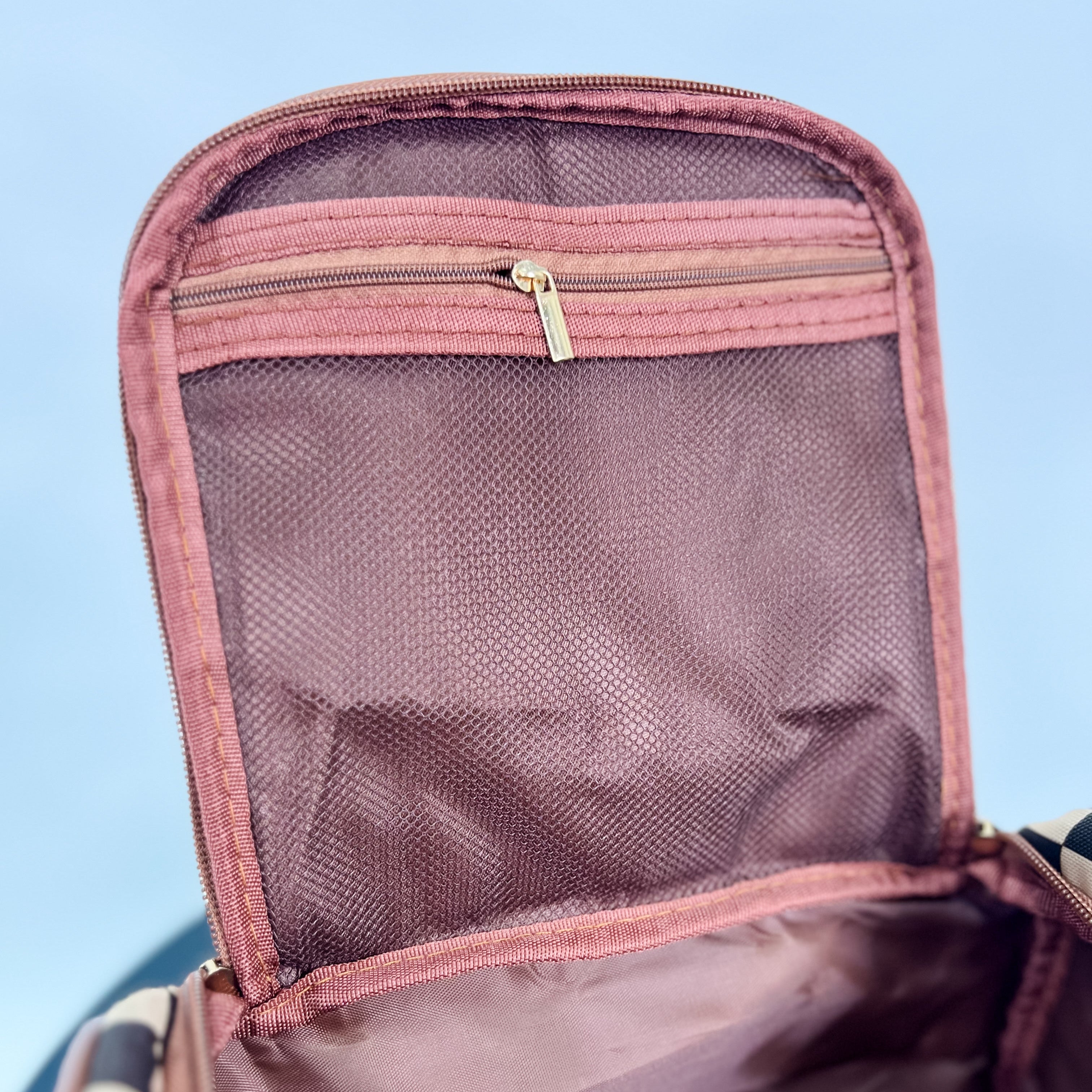 Zip Top Makeup Bag with Handle