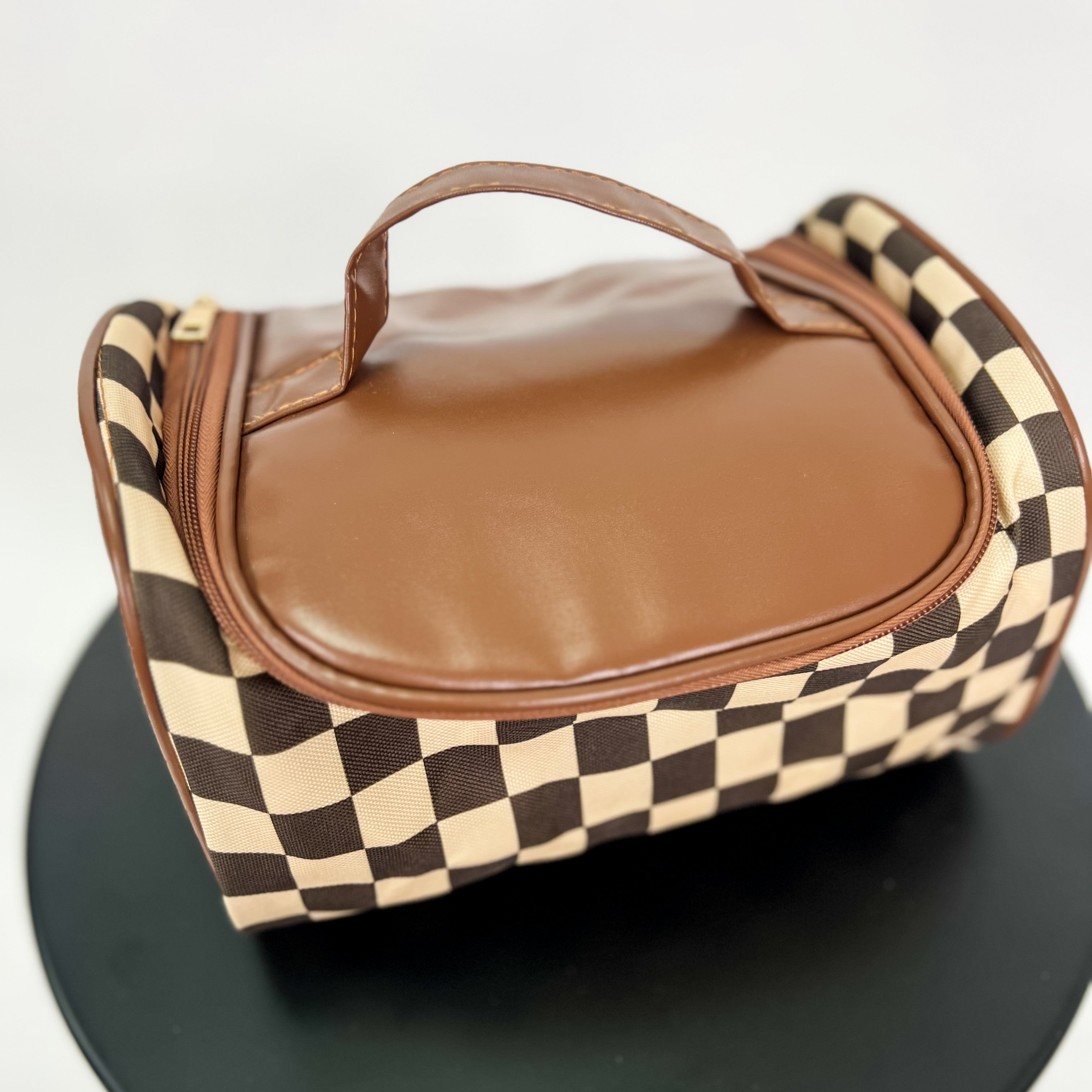 Zip Top Makeup Bag with Handle