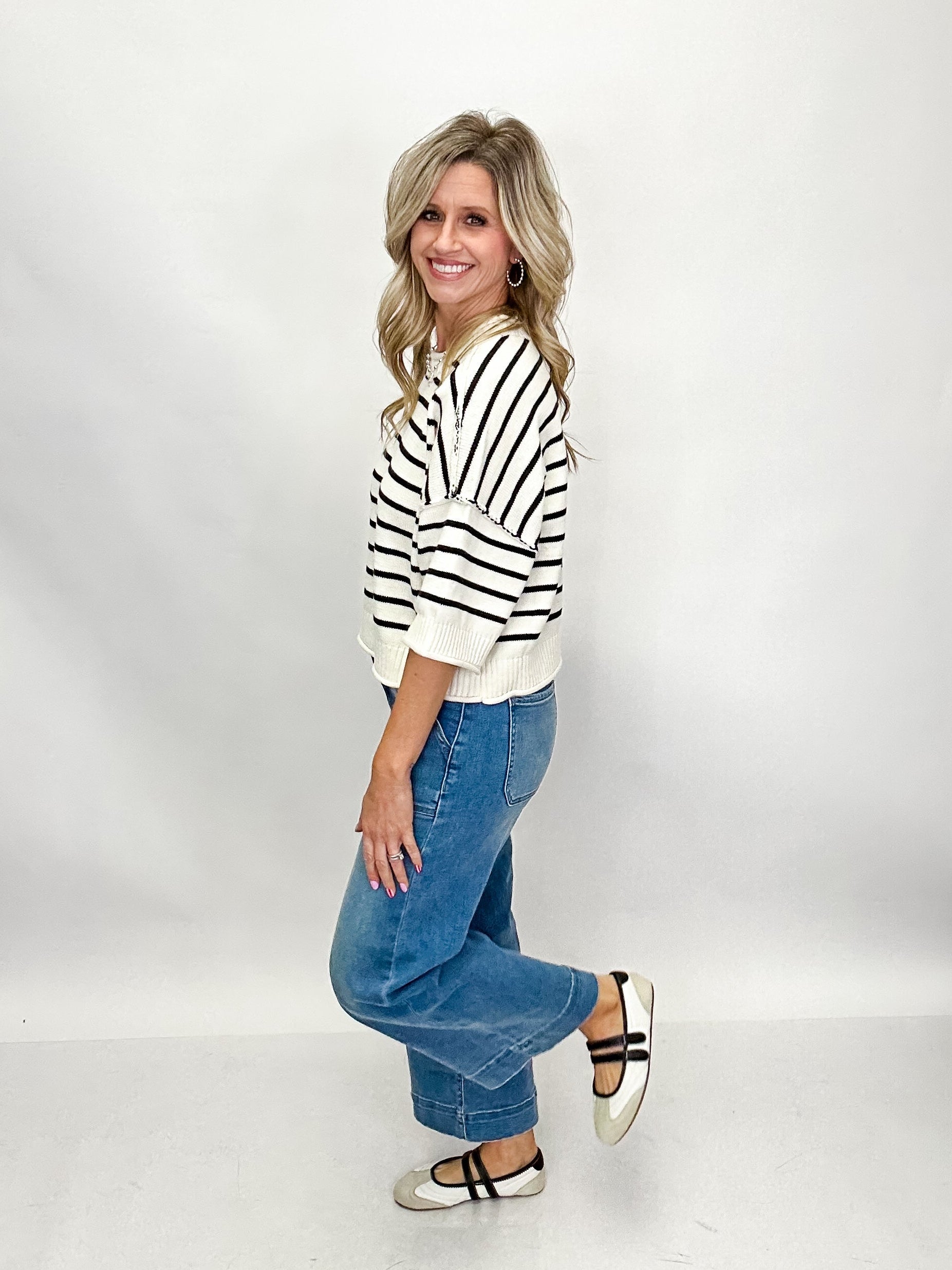 French Striped Knit Sweater