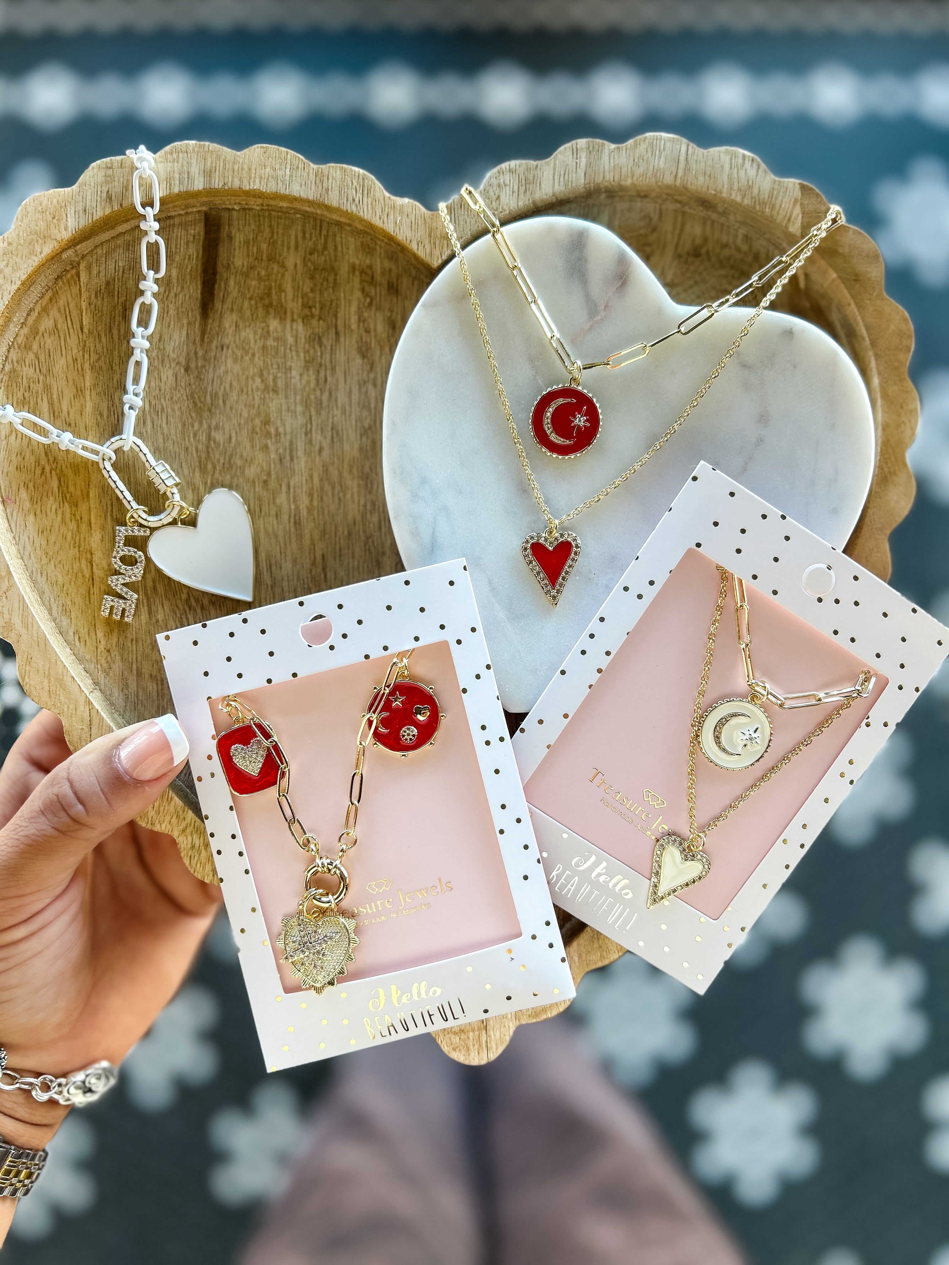 Ava Red Charm Necklace