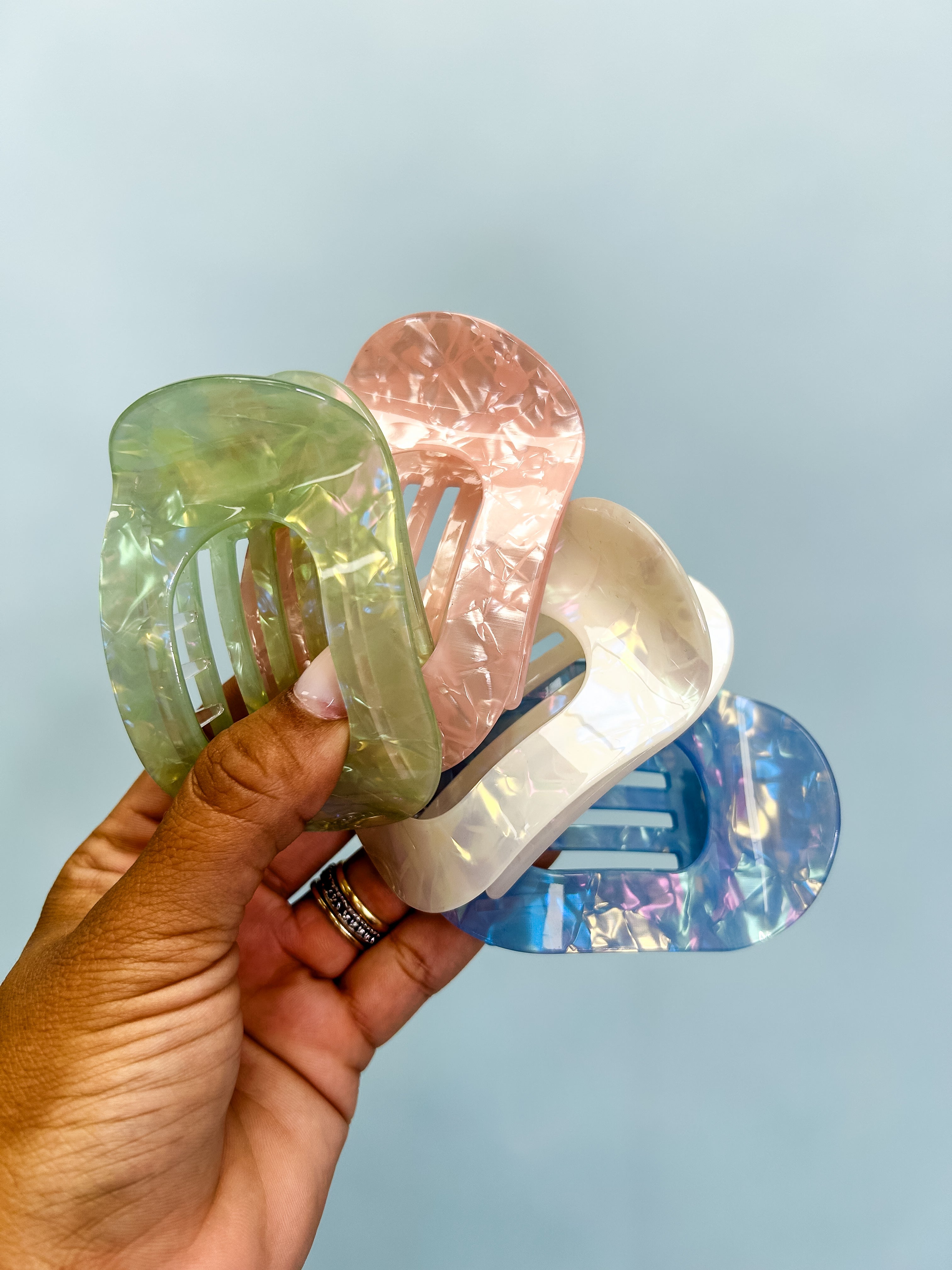 Fawn Iridescent Claw Clip