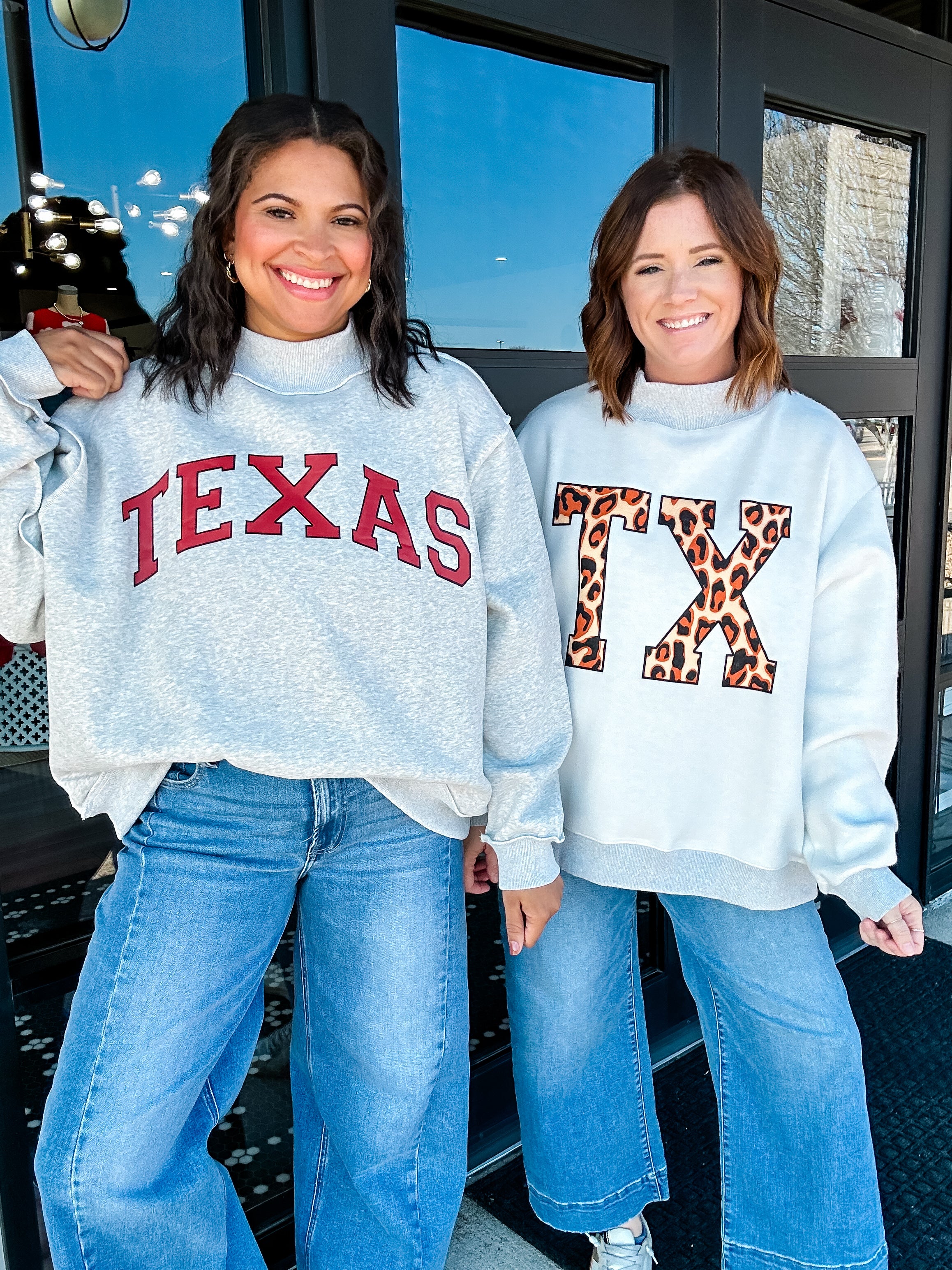 Mary Reversible Mock Neck Sweatshirt - Texas