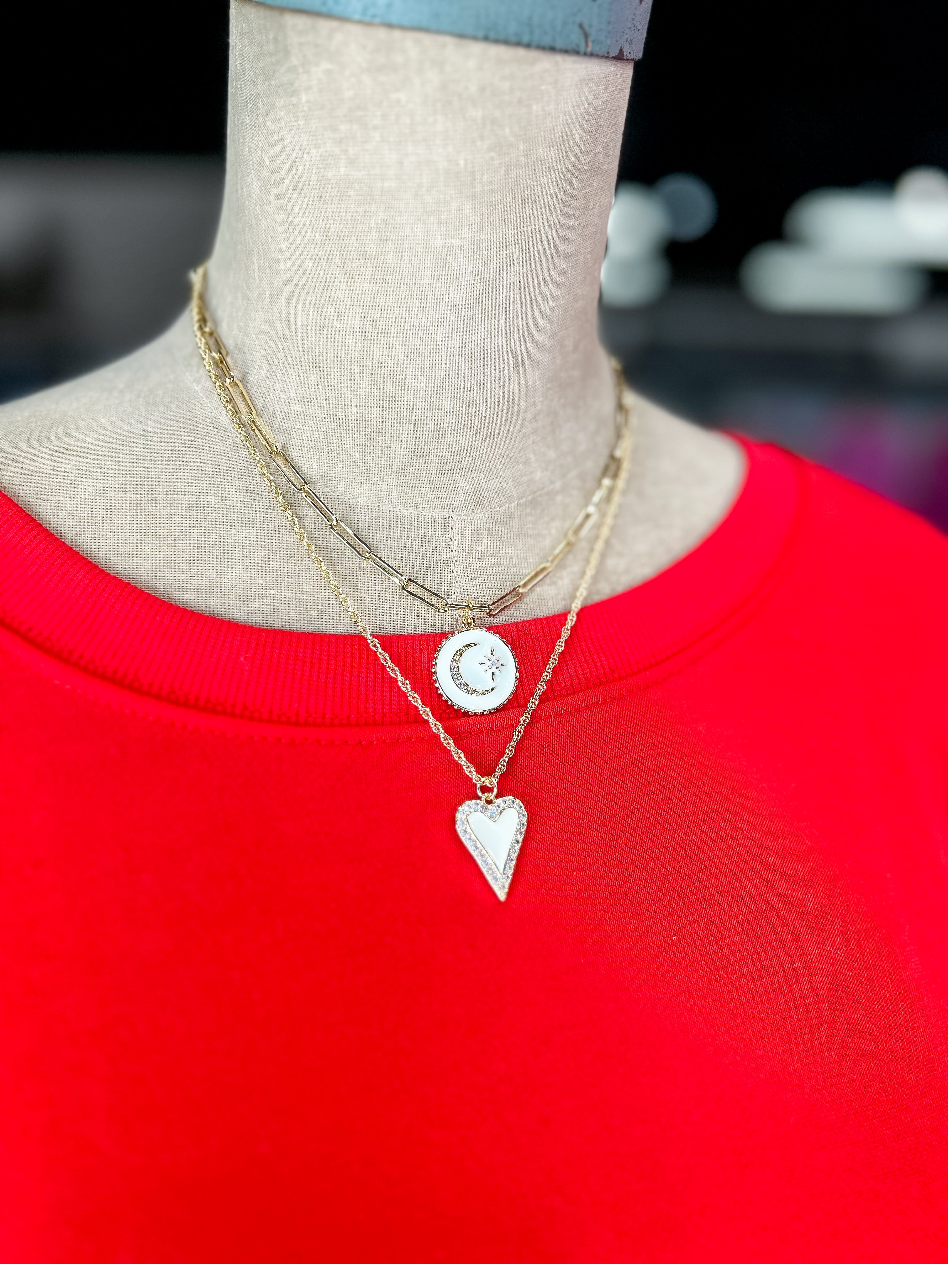 Love You To The Moon Layered Necklace