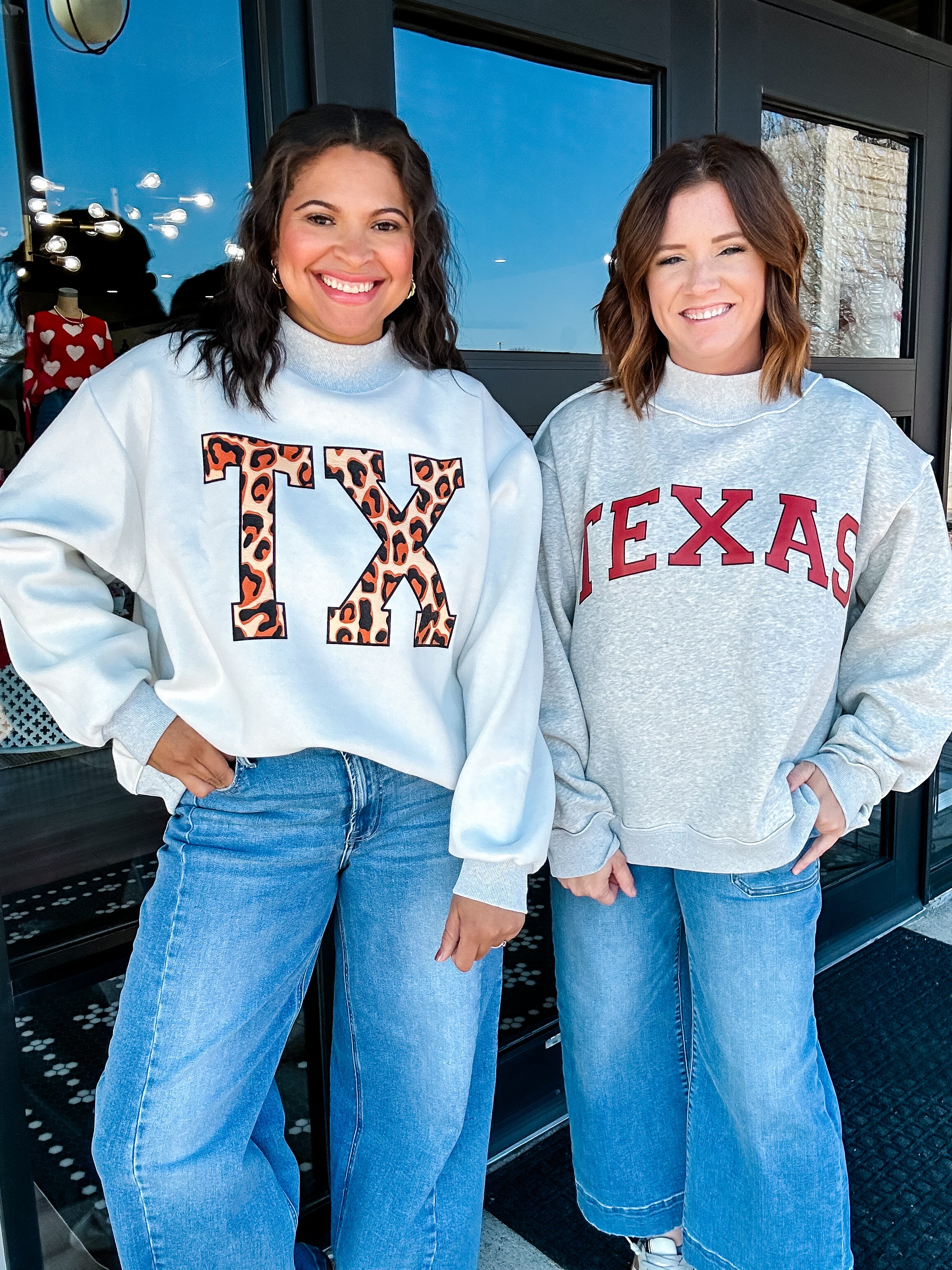 Mary Reversible Mock Neck Sweatshirt - Texas