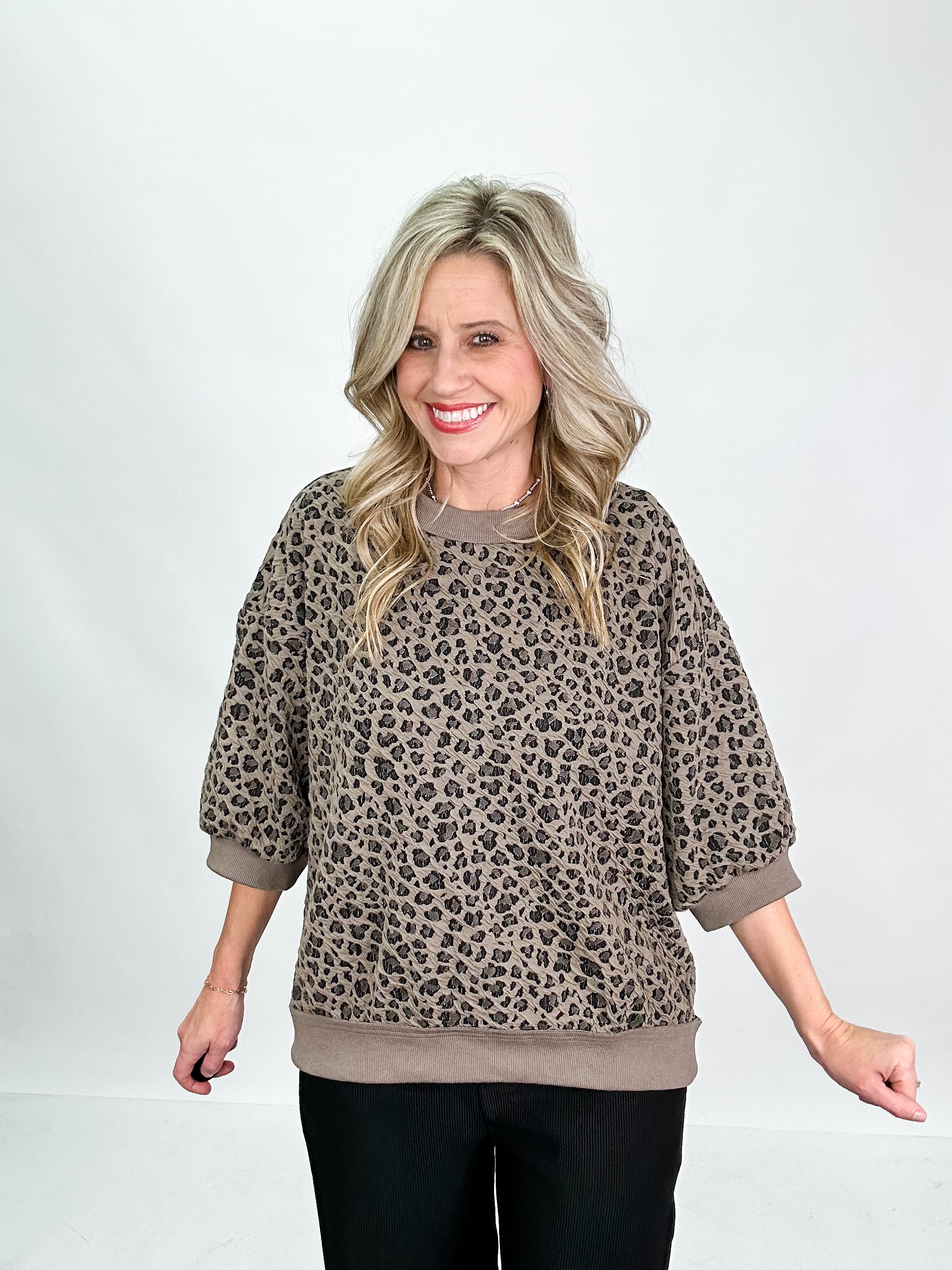 Remi Animal Knit Top