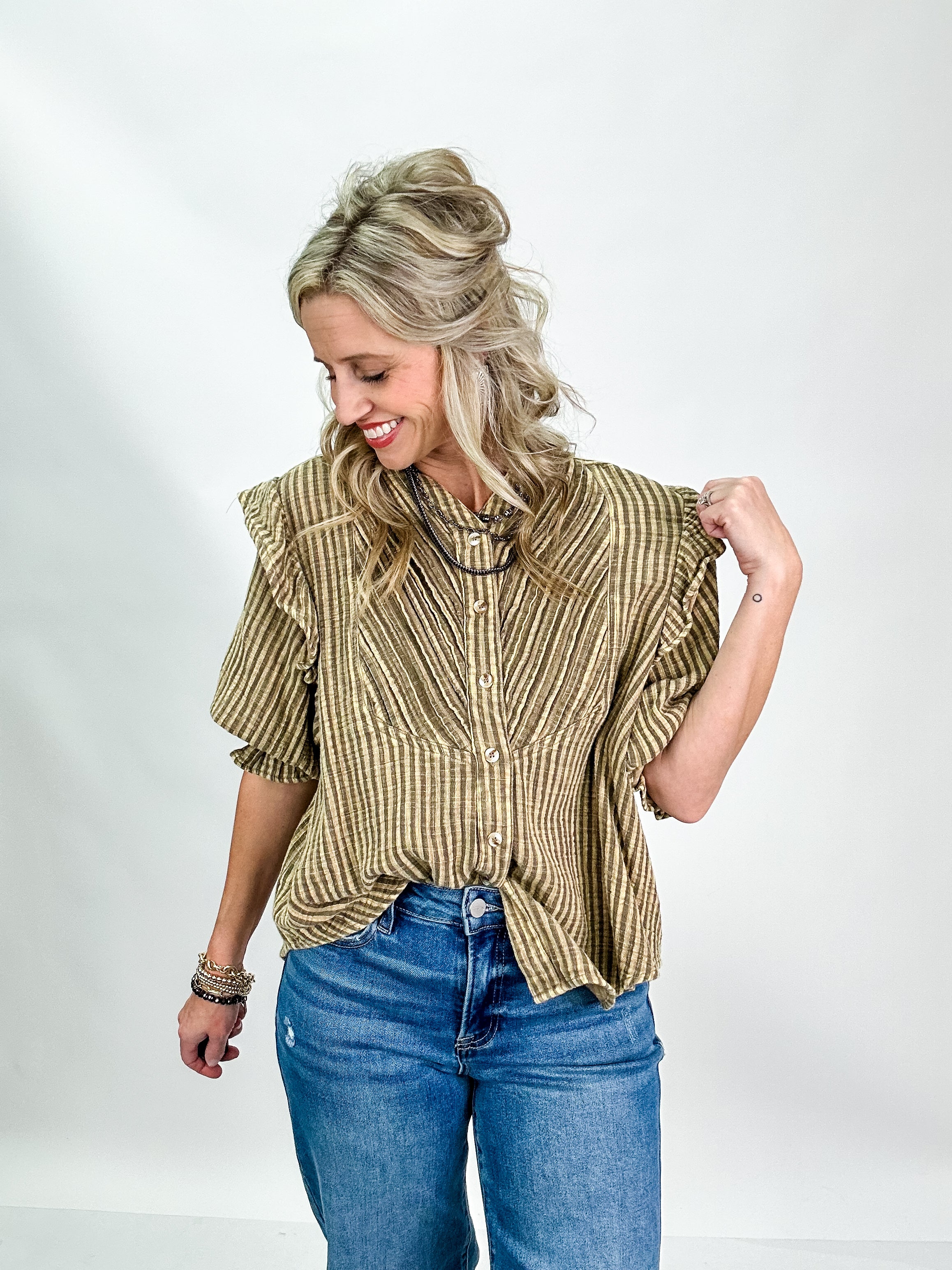 Margo Gauze Top - Mocha