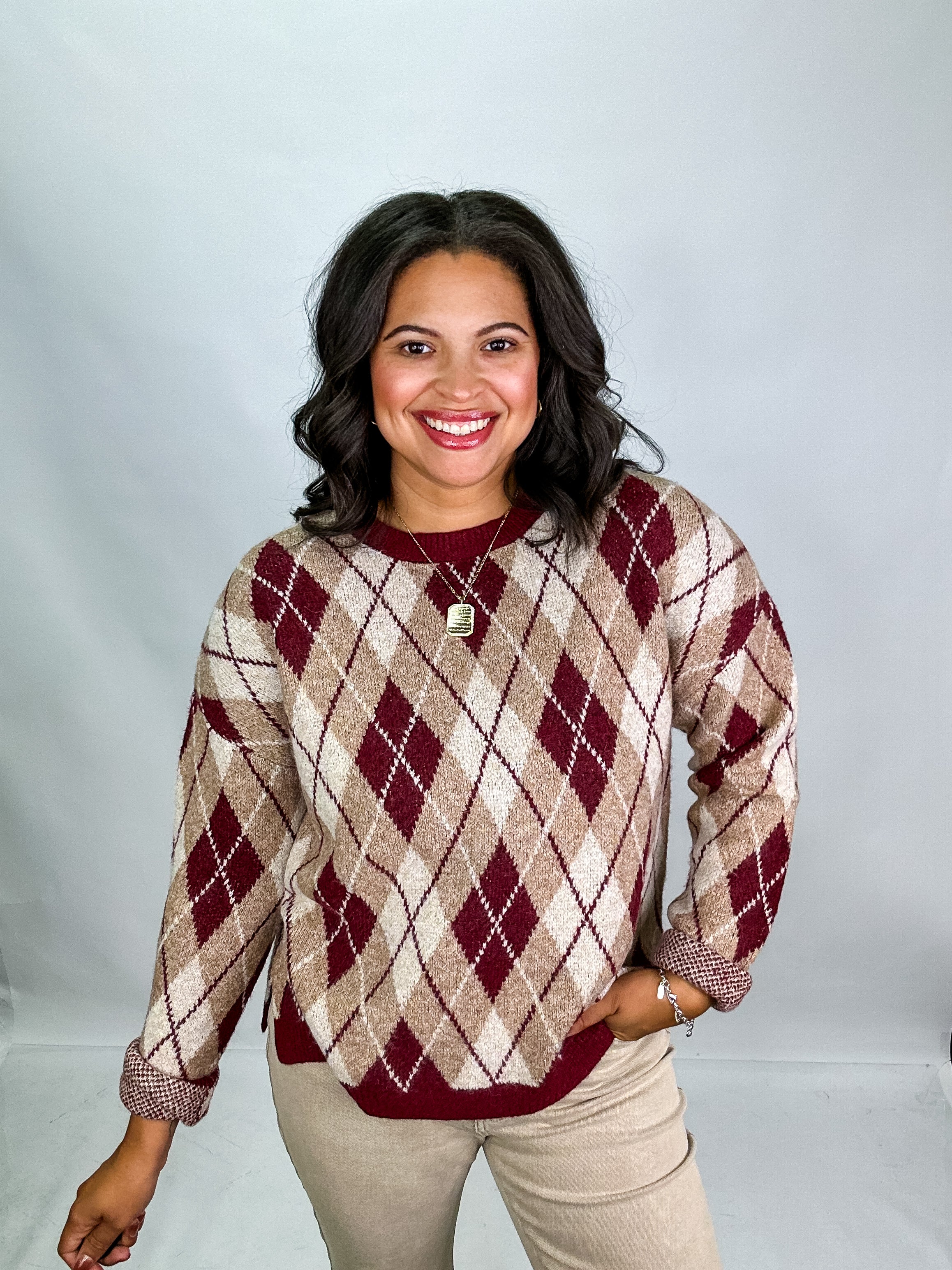 Cranberry Charm Sweater