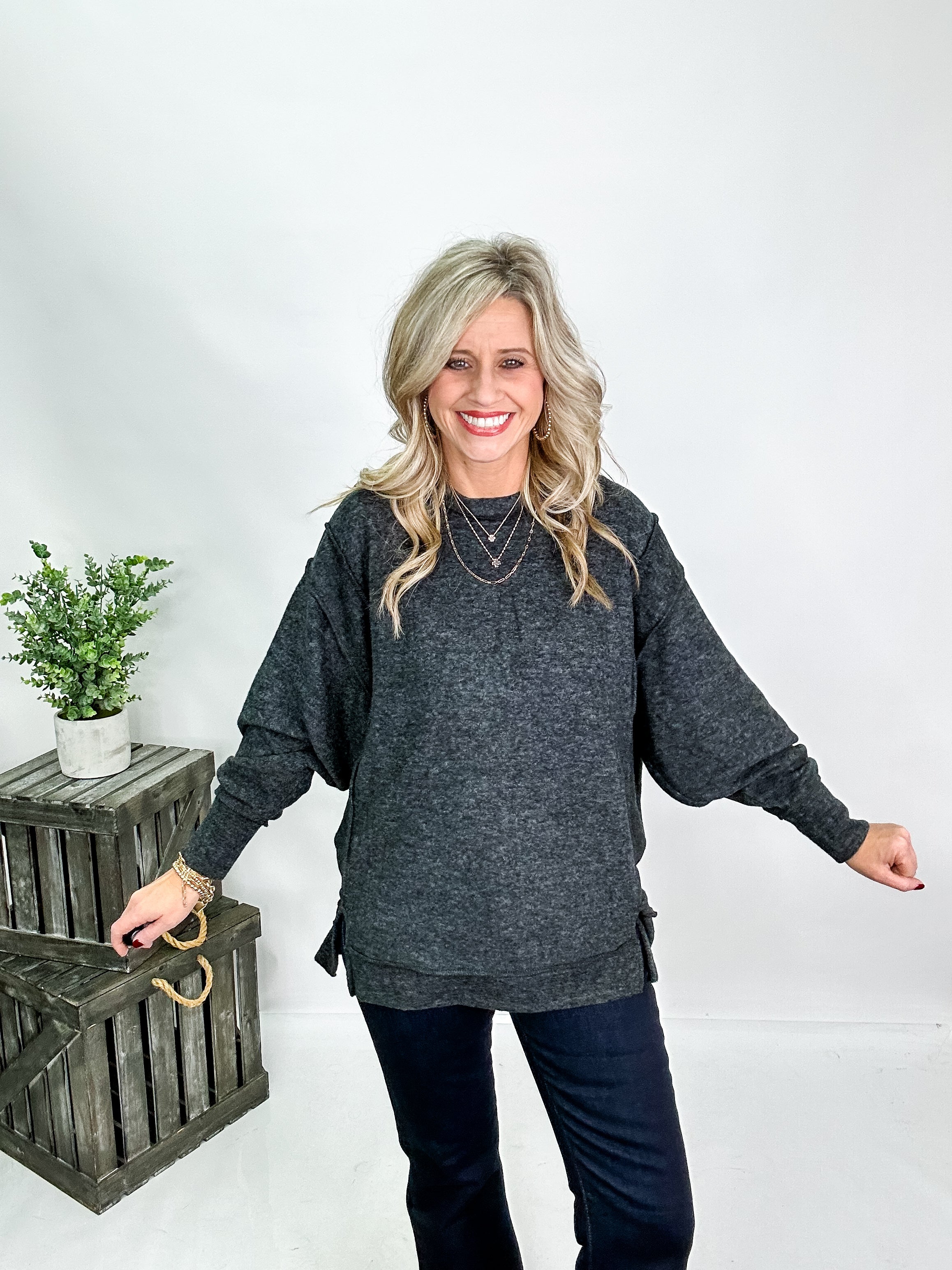 Harper Split Hem Pullover