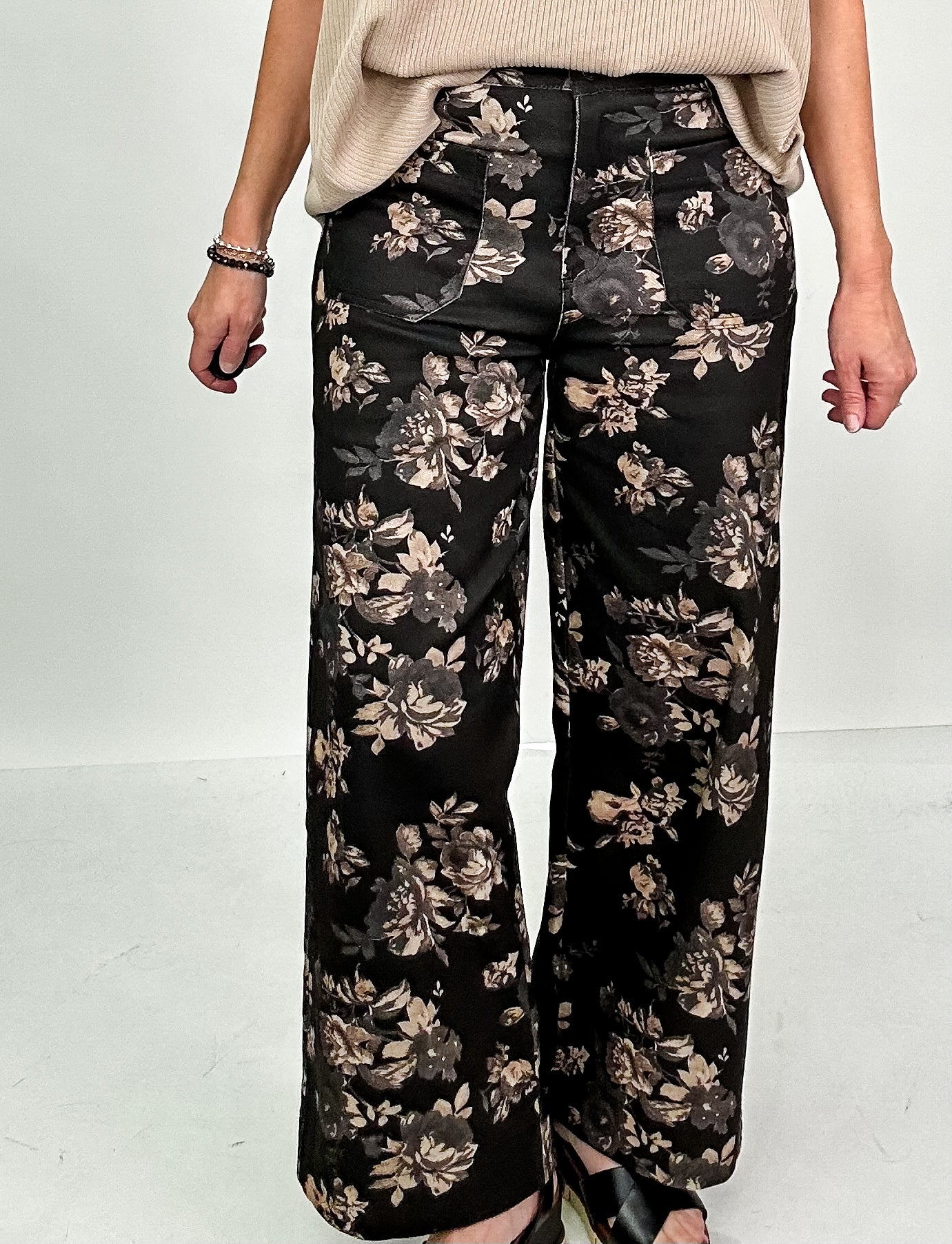 Floral Fade Patch Pocket Pants