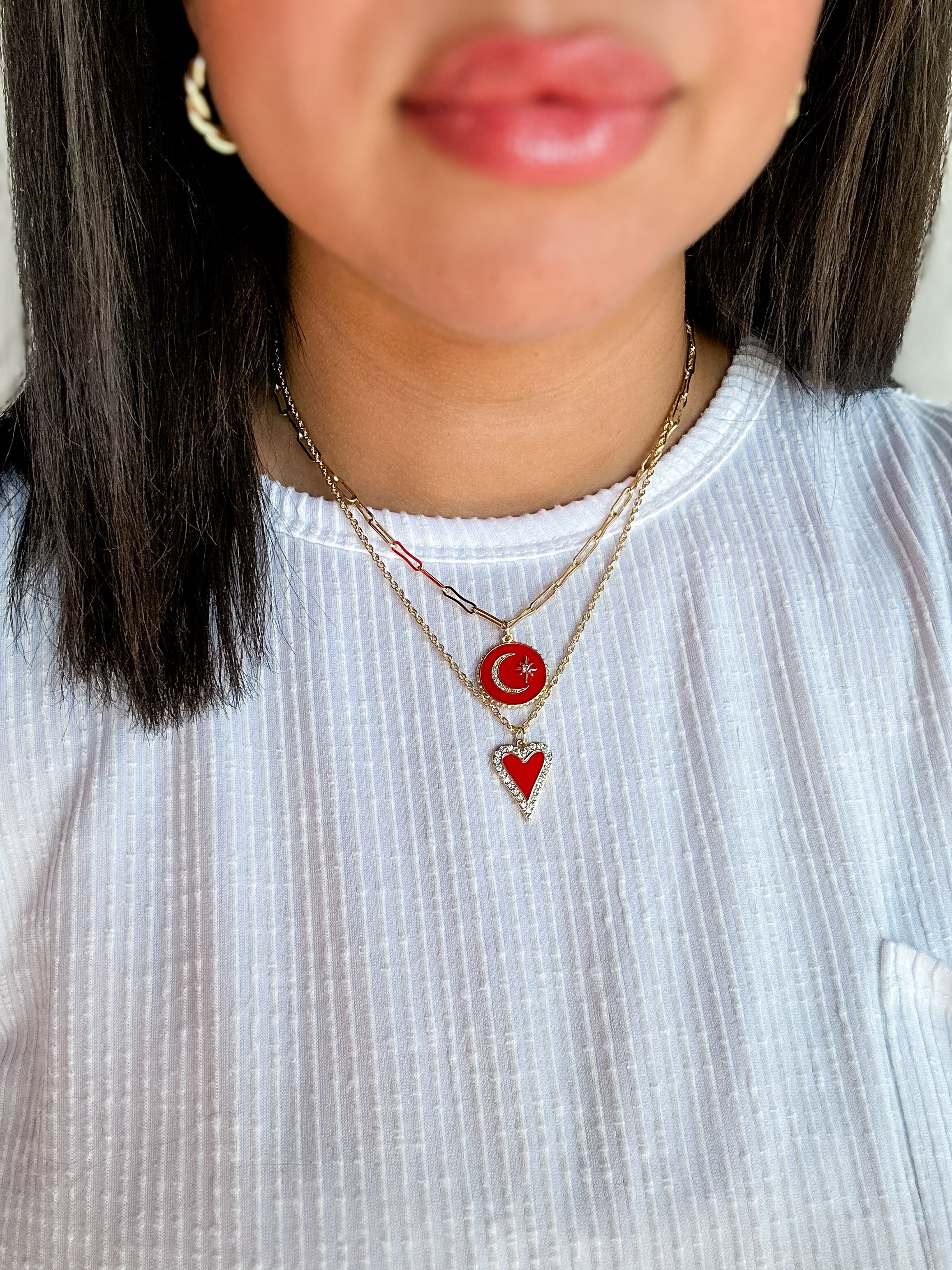 Love You To The Moon Layered Necklace