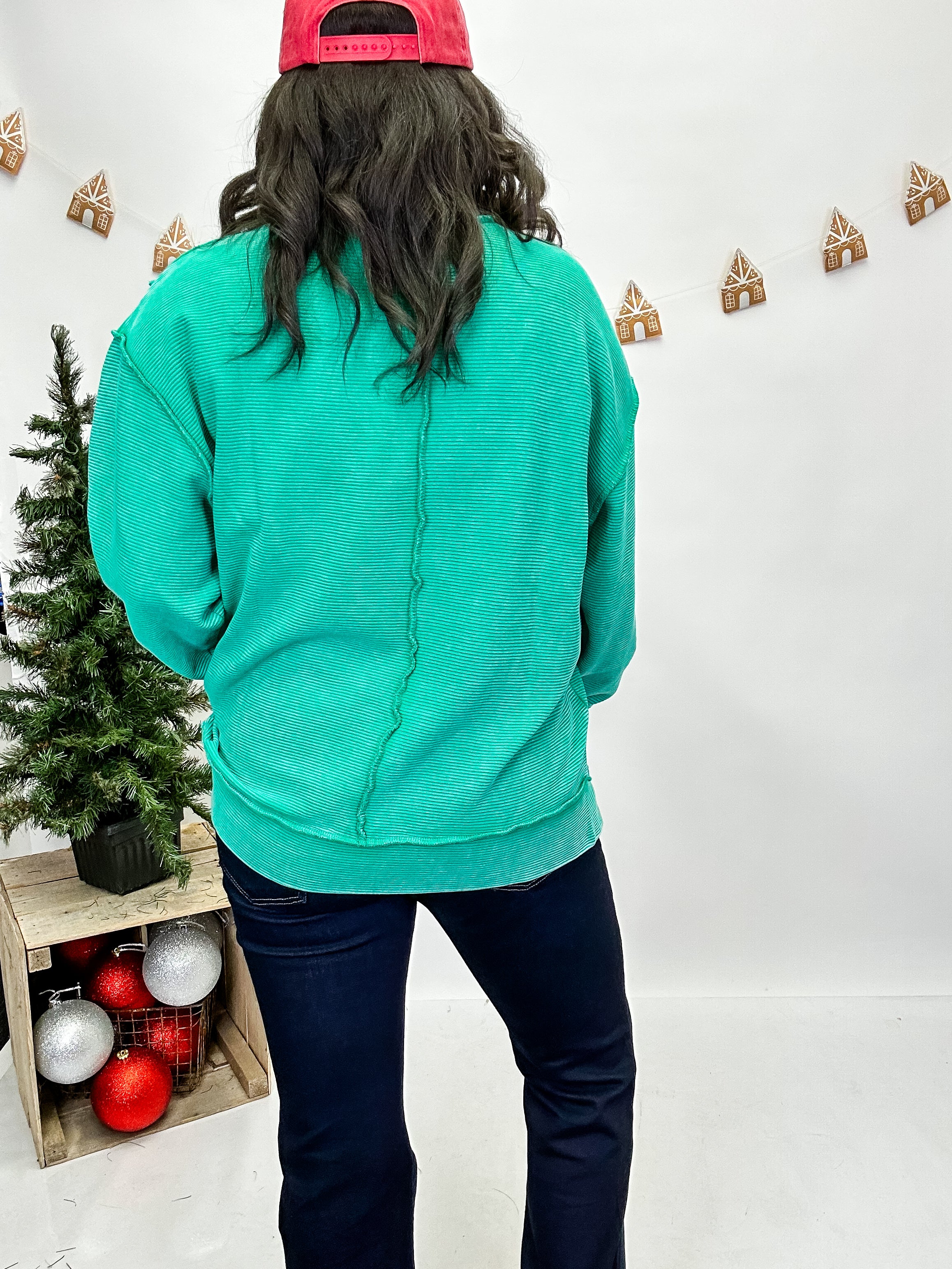 Harper Split Hem Pullover (Ribbed)