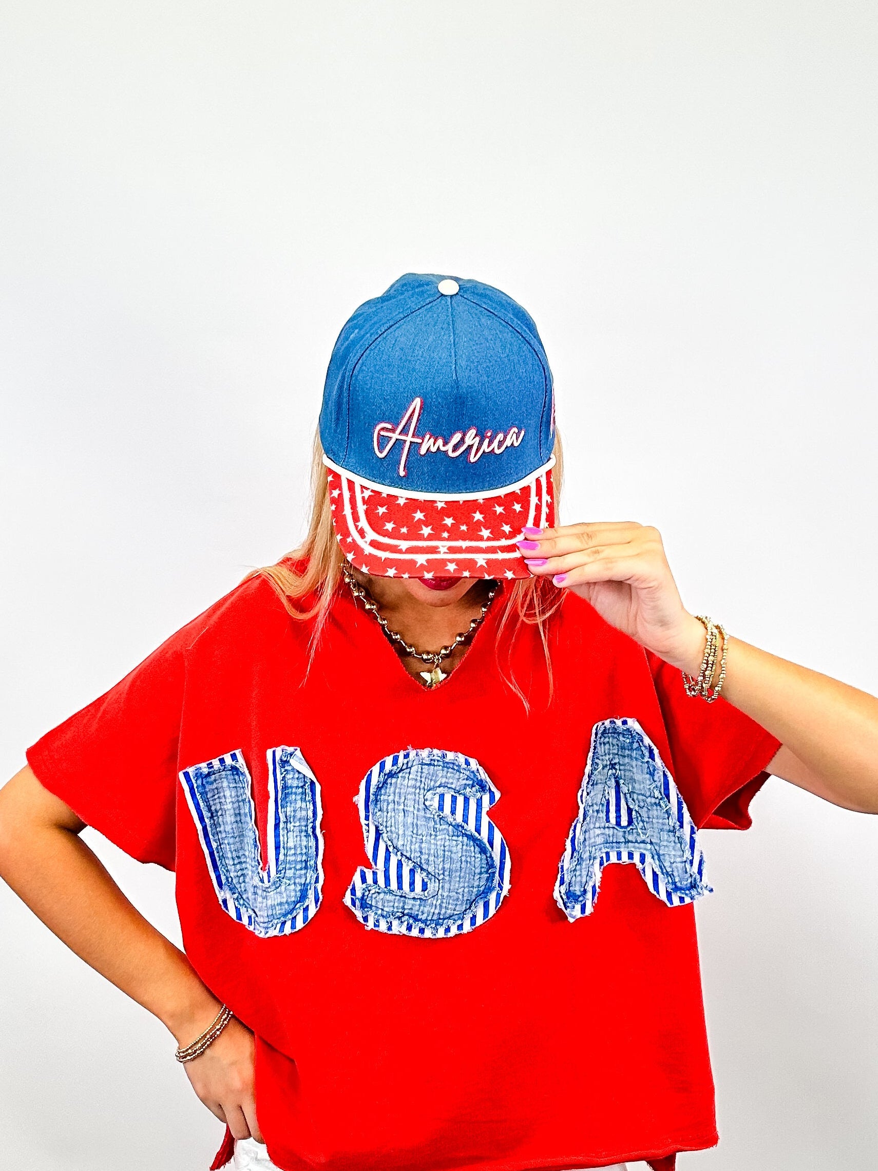 “America” Embroidered Trucker Hat