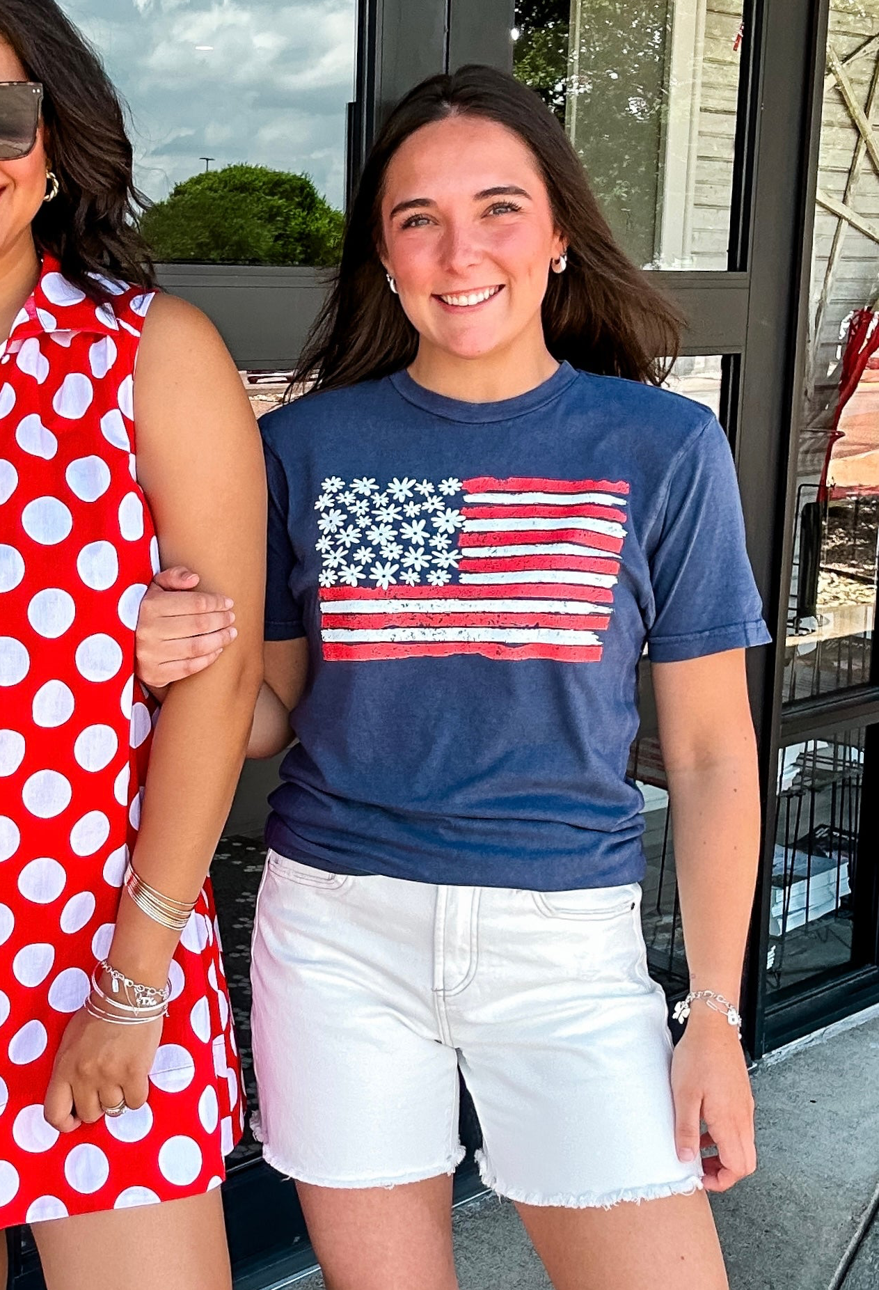 Patriotic Petals Flag Tee