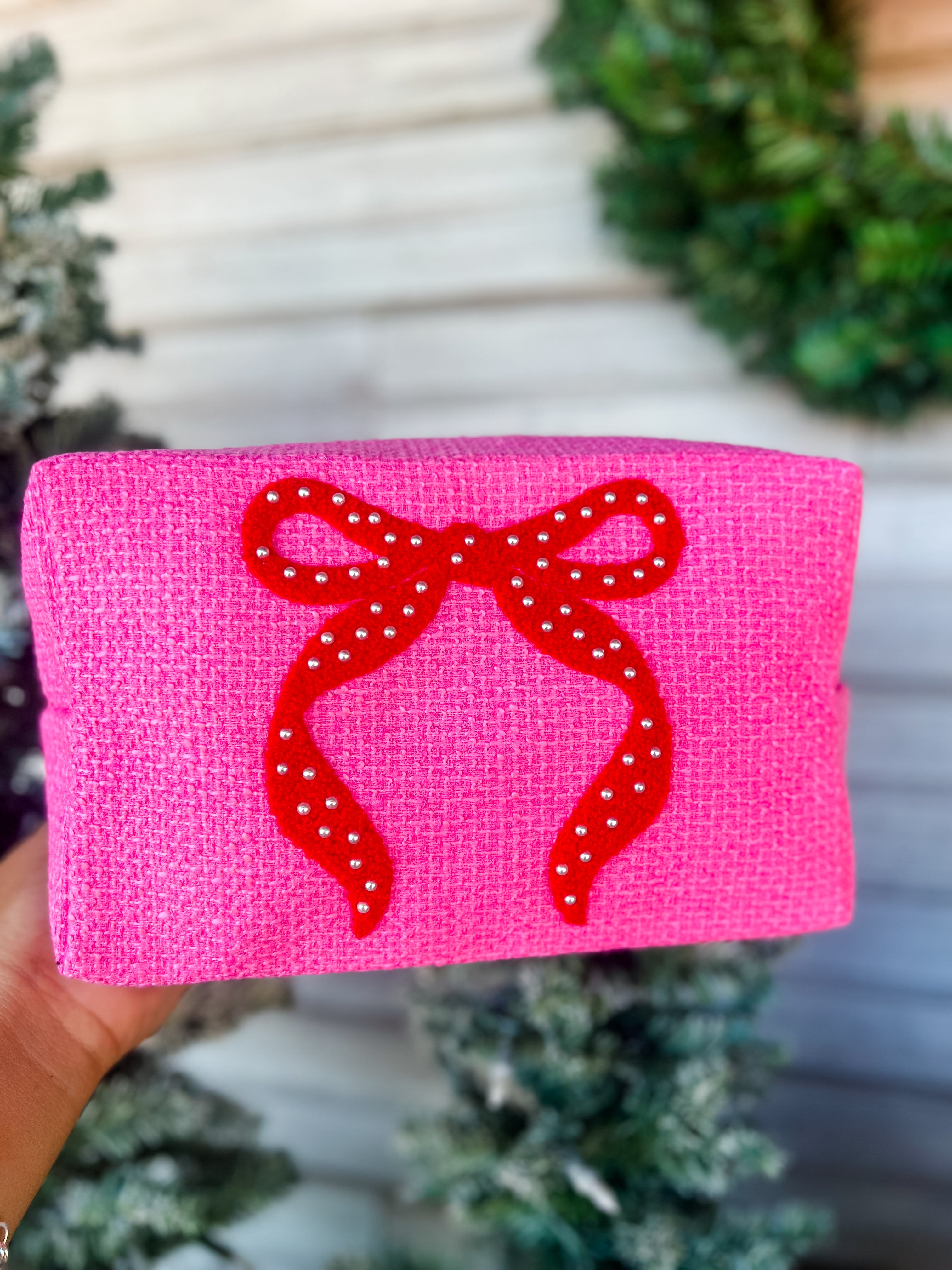 Mara Large Bow Zip Pouch