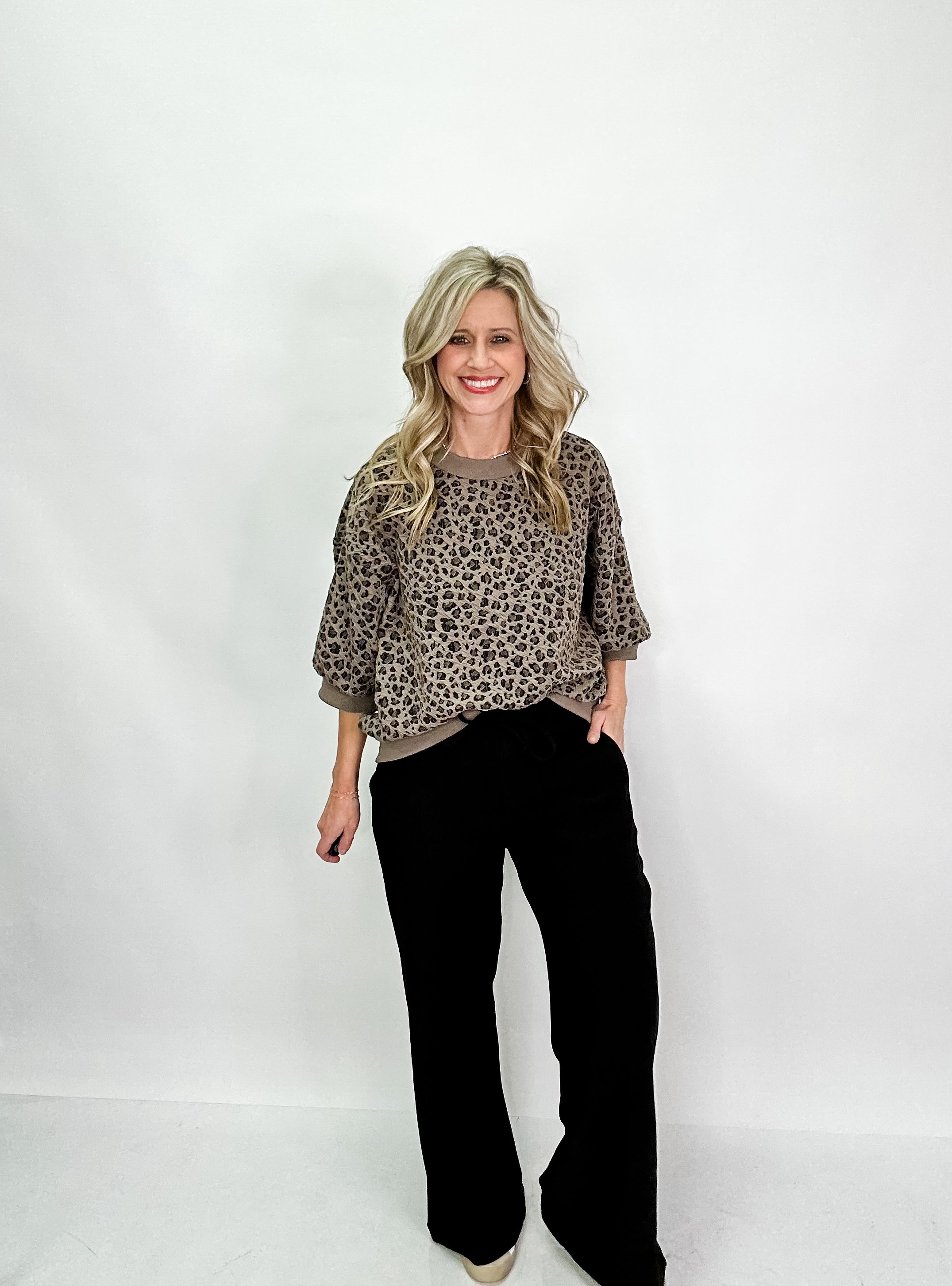 Remi Animal Knit Top