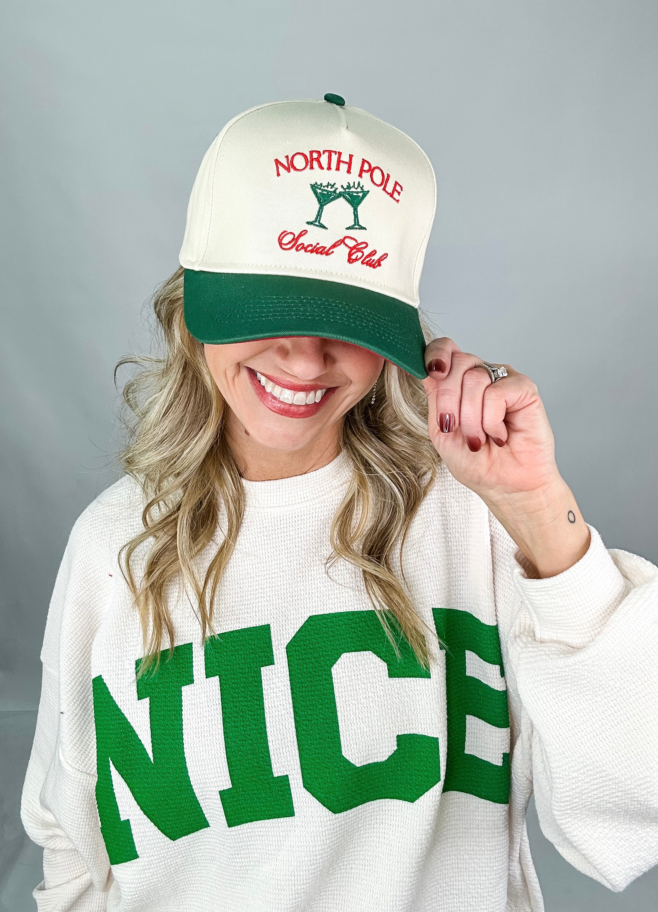 ‘North Pole Social Club' Embroidered Trucker Hat