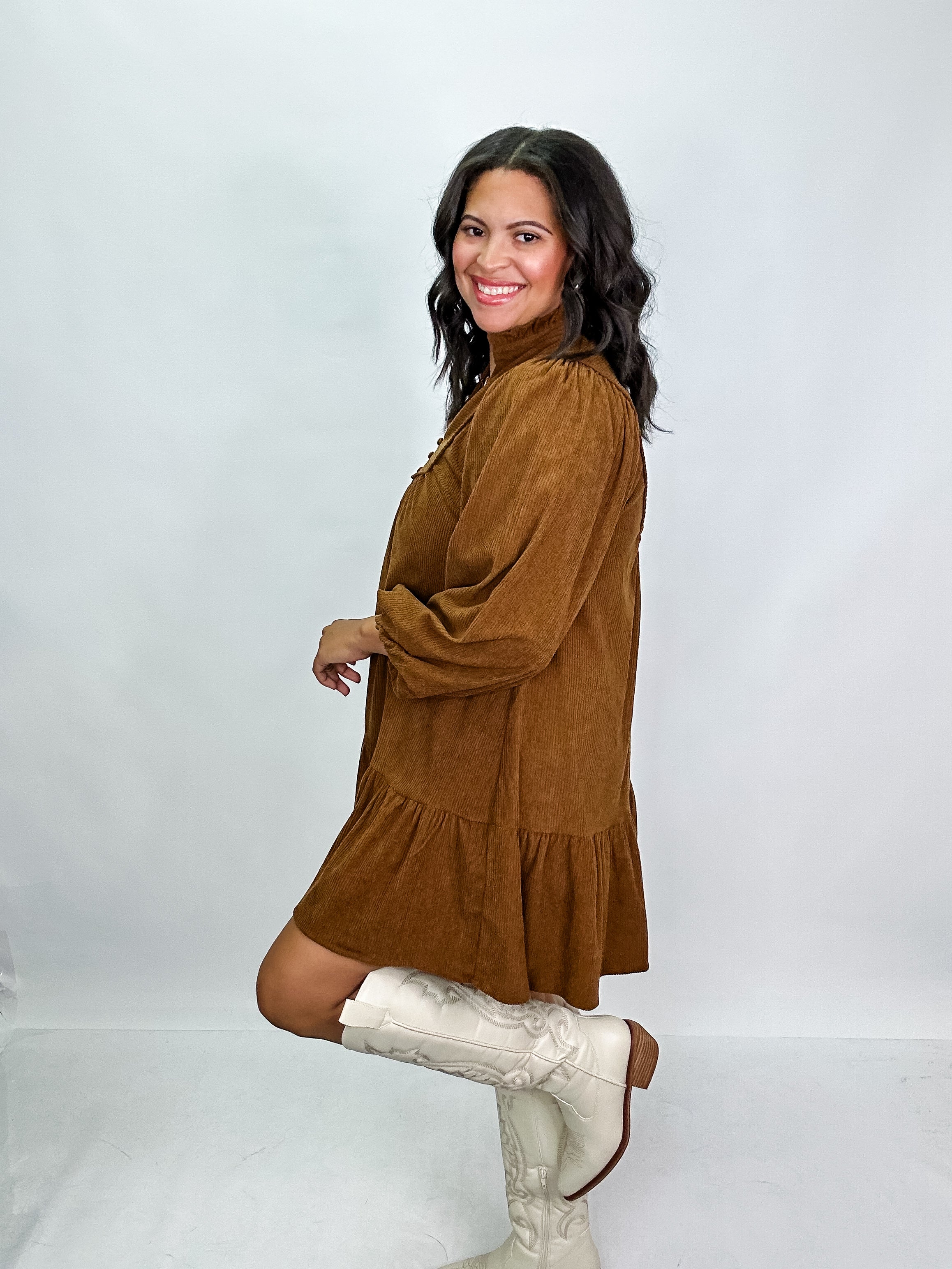 Chestnut Cord Dress