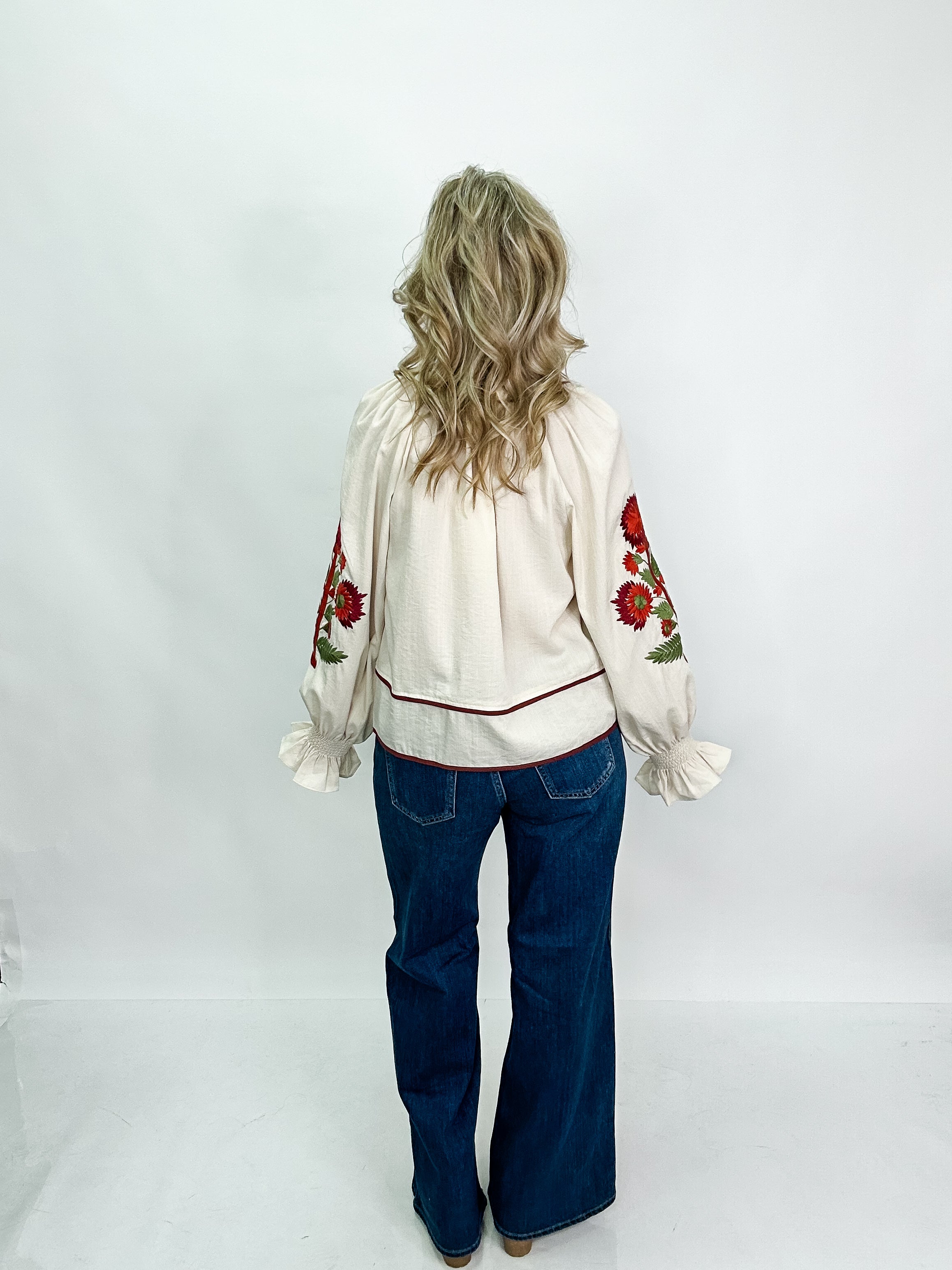 Burgundy Bloom Blouse