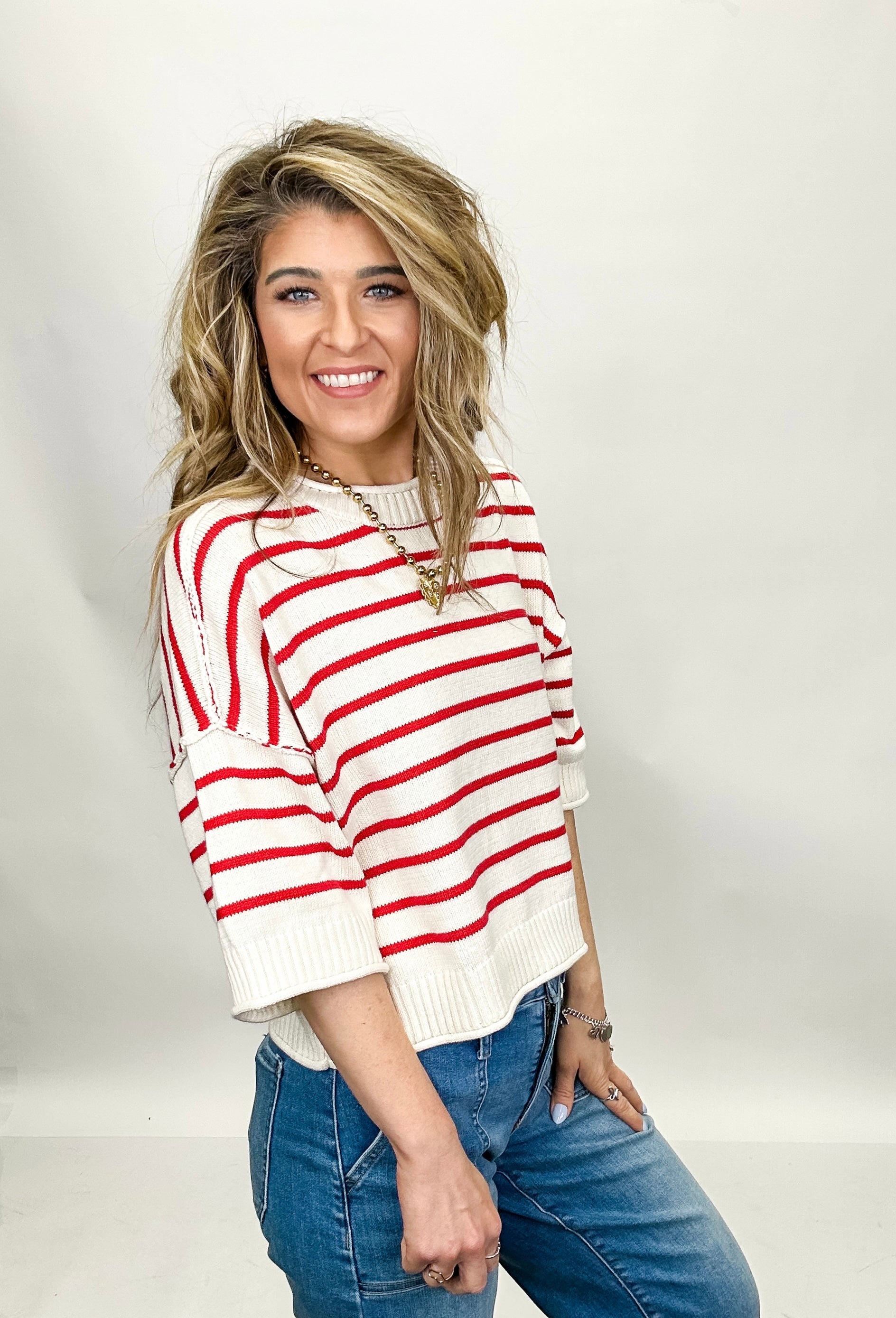 French Striped Knit Sweater