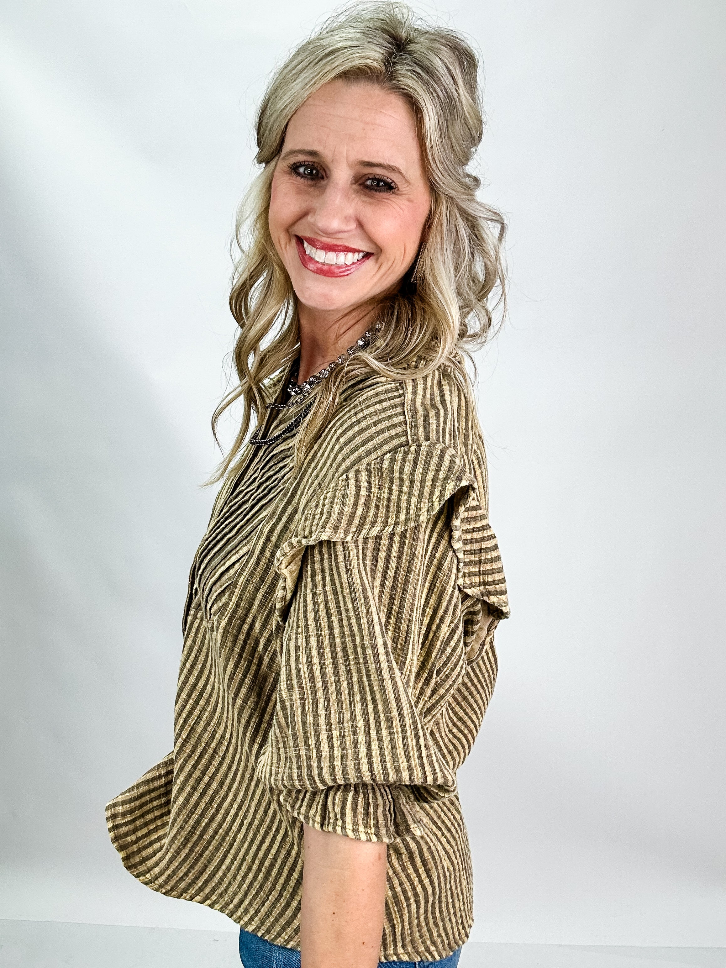 Margo Gauze Top - Mocha