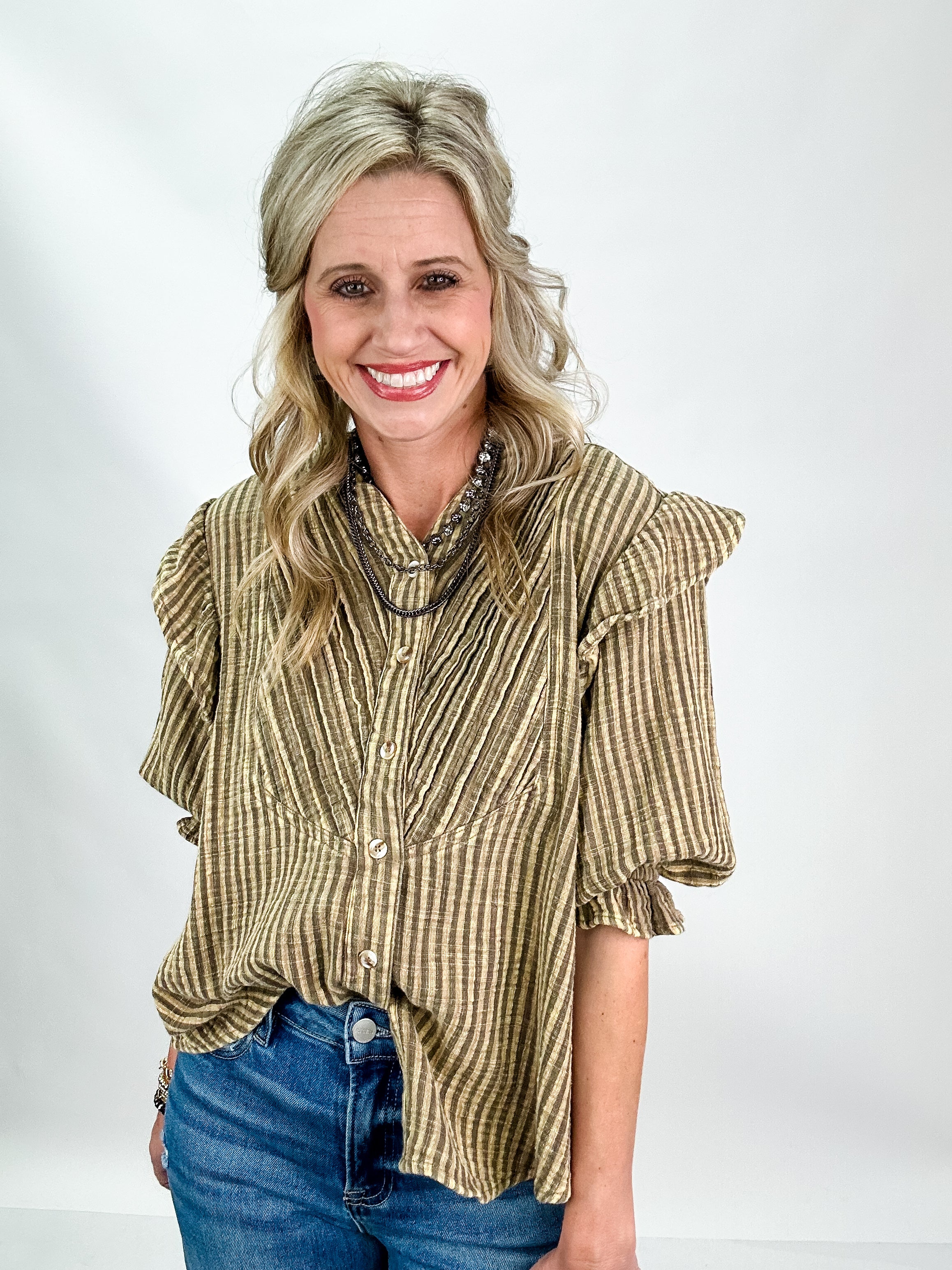 Margo Gauze Top - Mocha