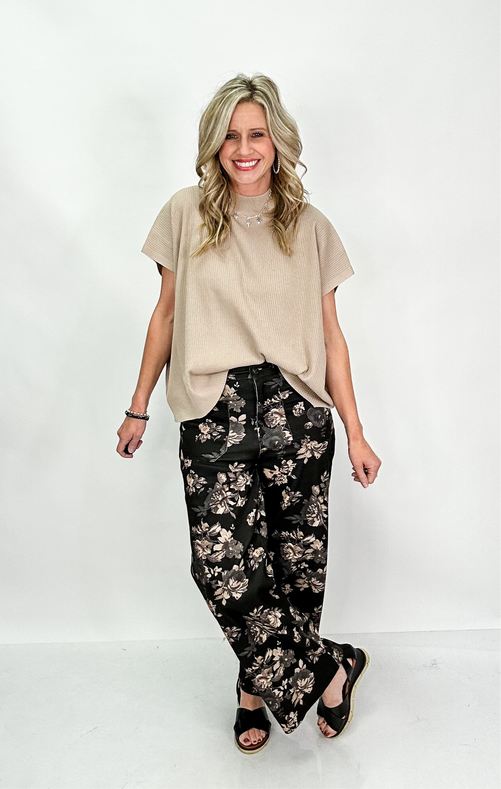 Floral Fade Patch Pocket Pants