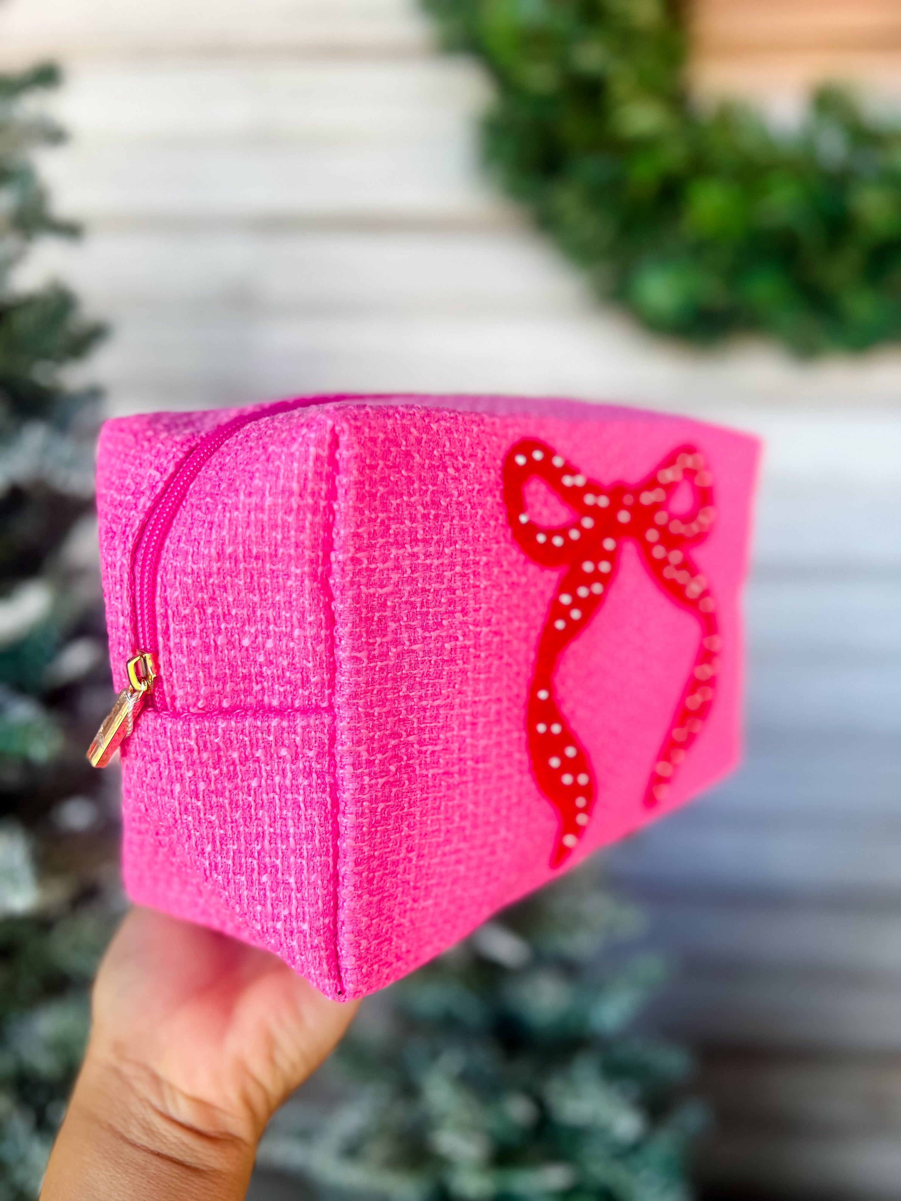 Mara Large Bow Zip Pouch