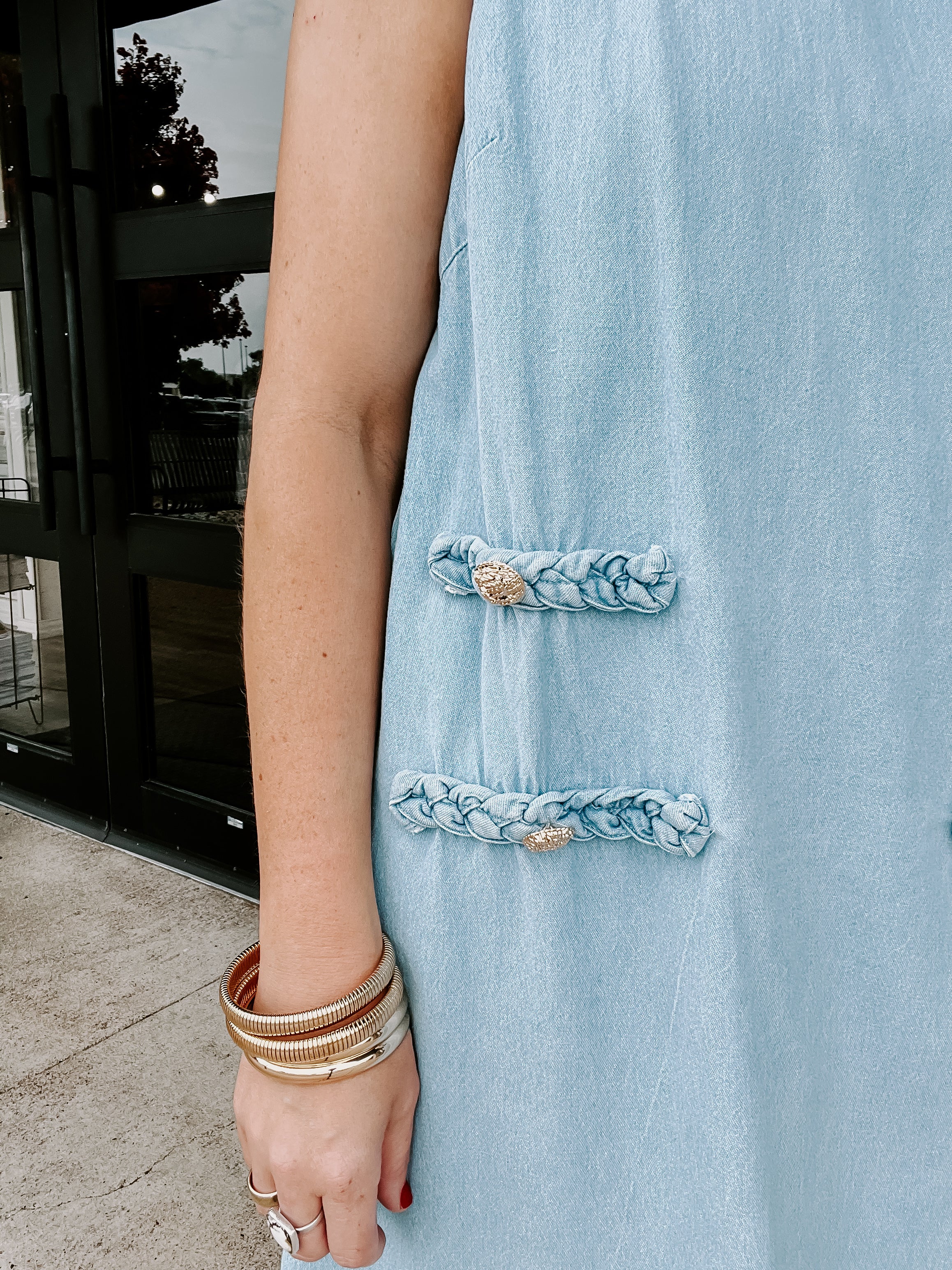 Denim Detailed Dress