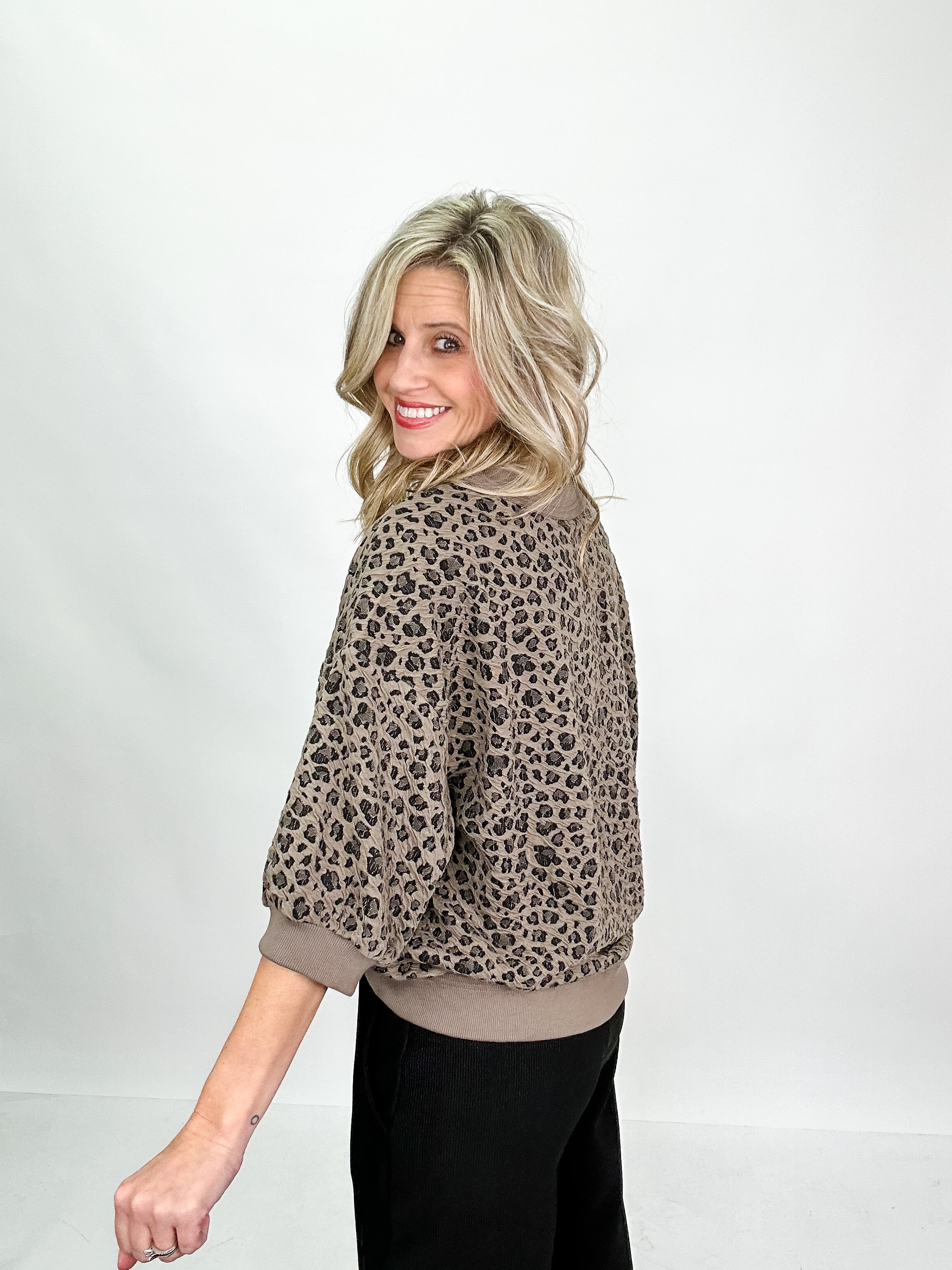 Remi Animal Knit Top