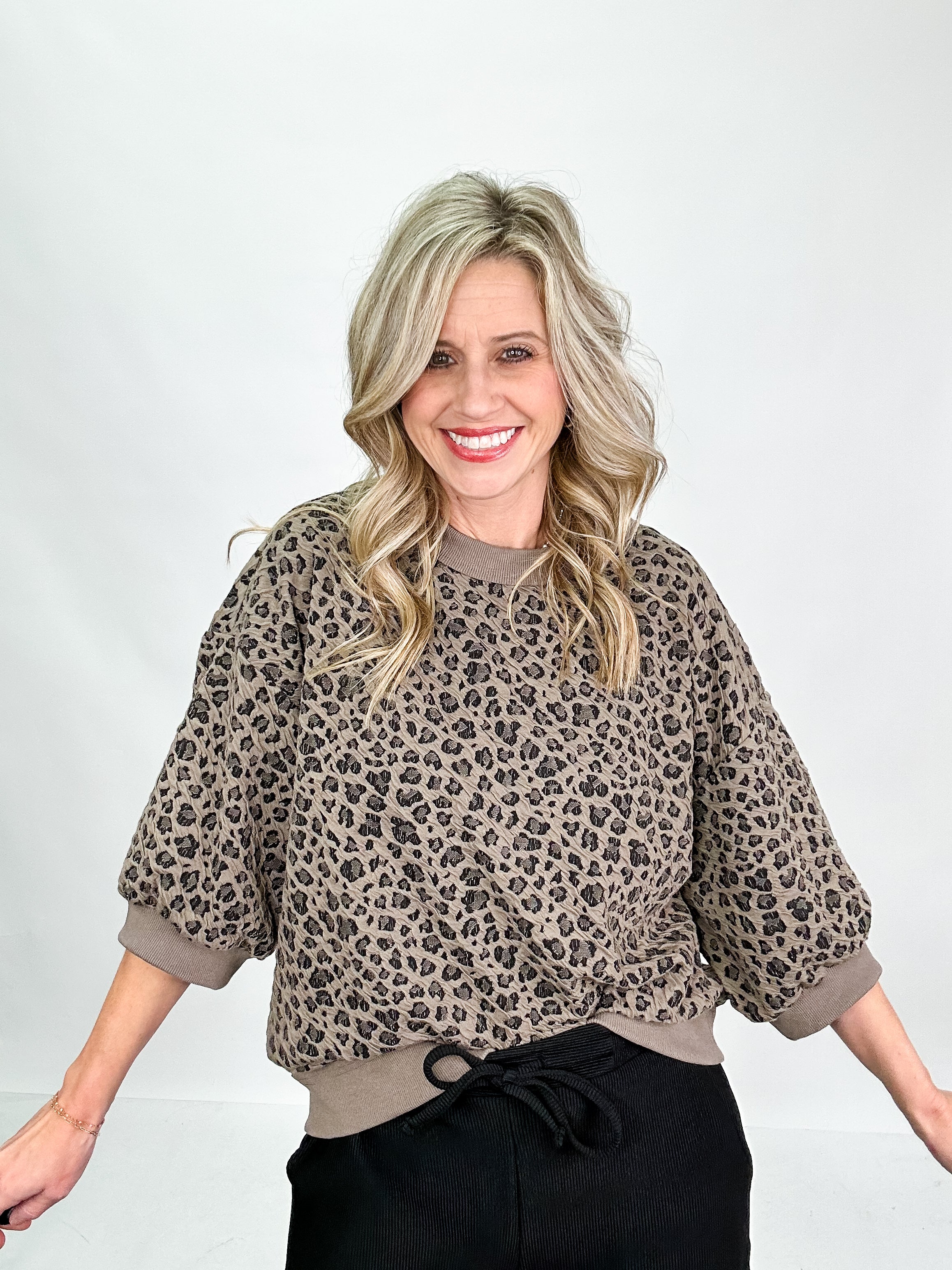 Remi Animal Knit Top