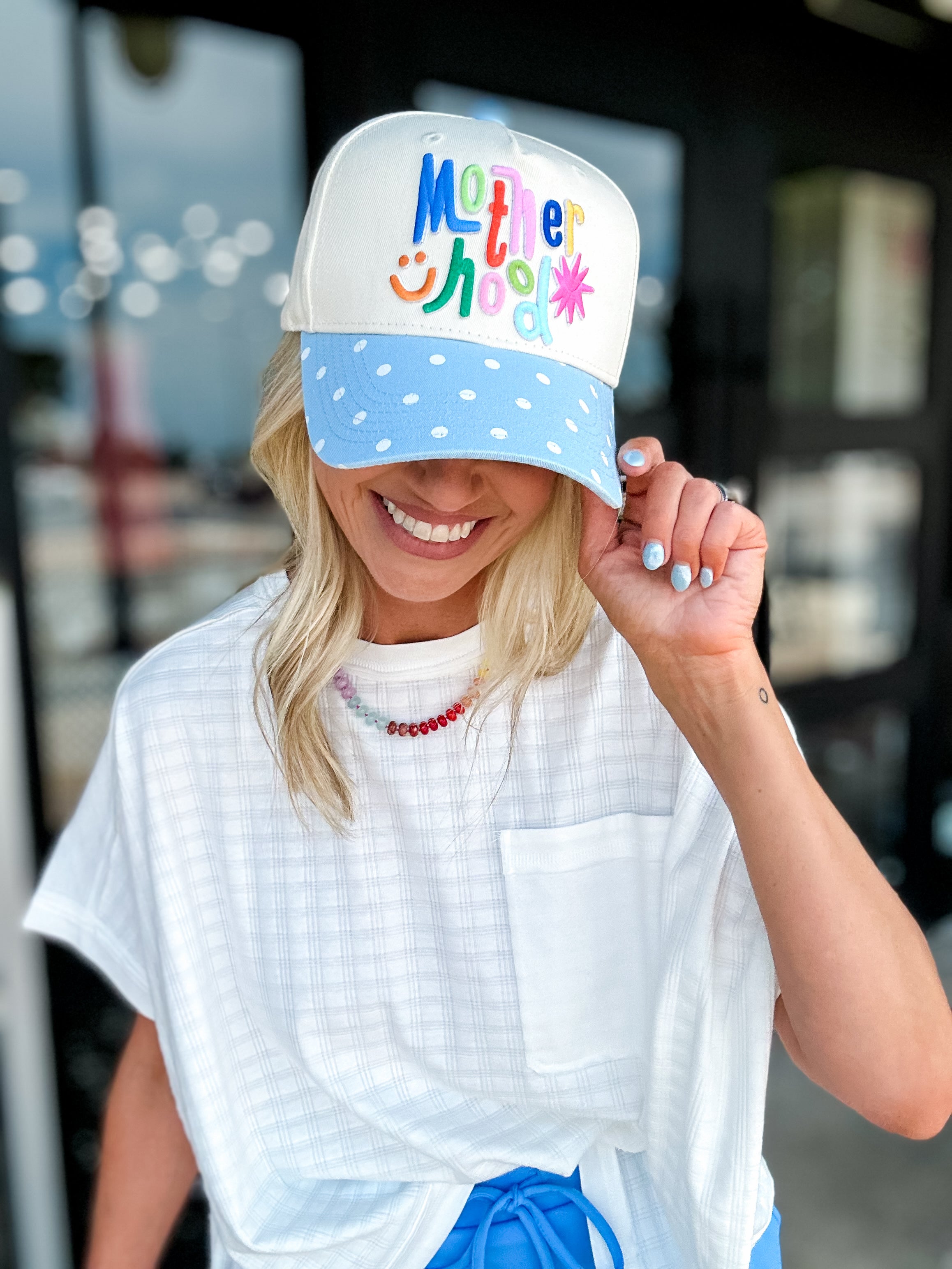 “Motherhood” Embroidered Trucker Hat