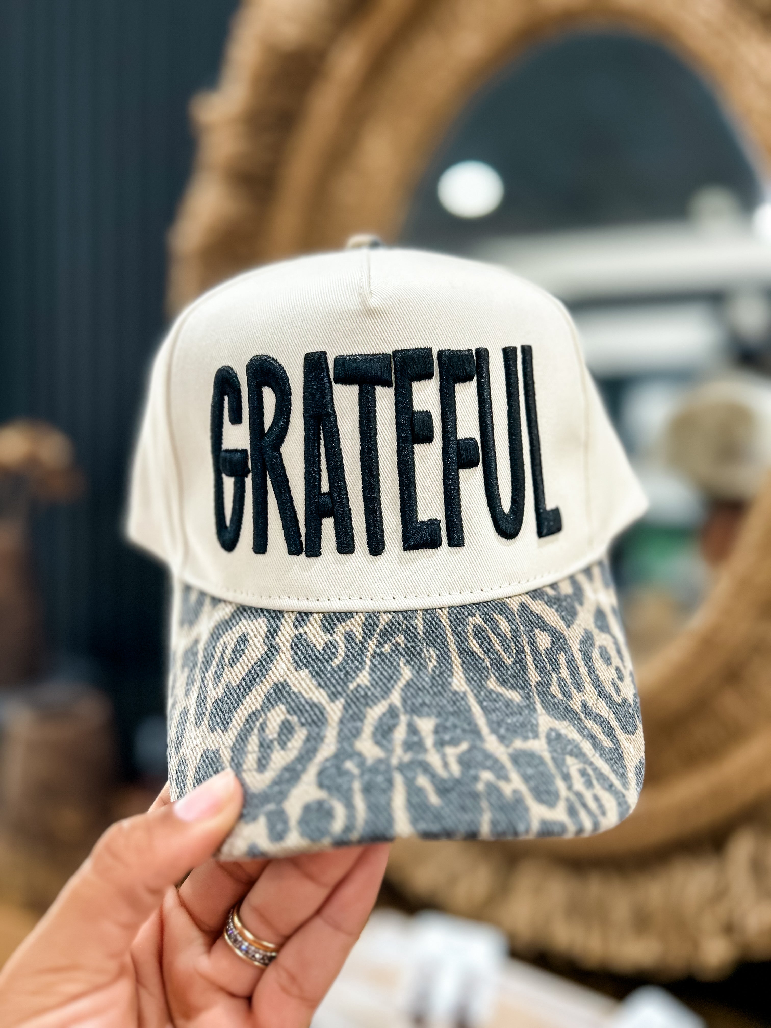 'Grateful' Embroidered Trucker Hat
