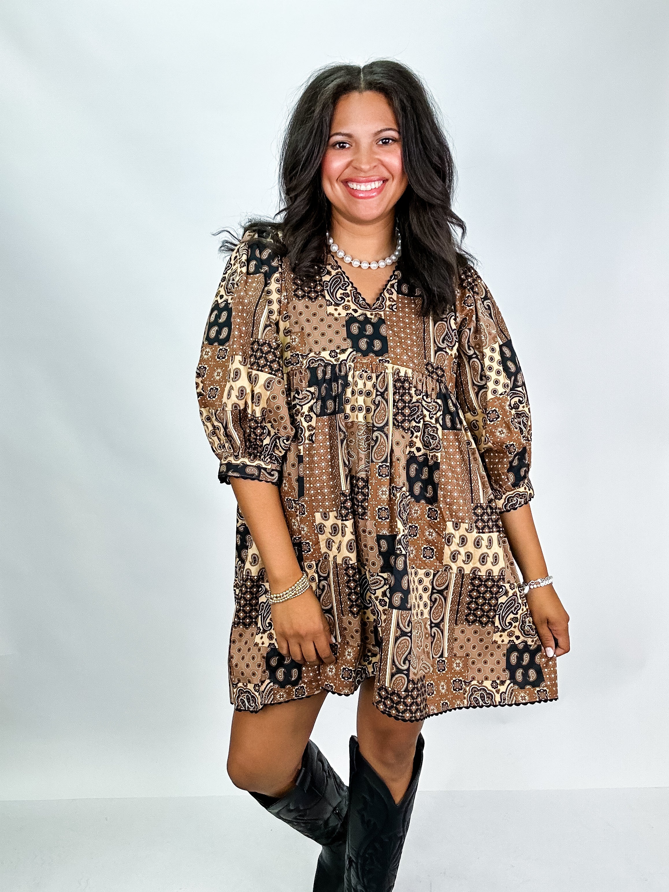 Paisley Patchwork Dress